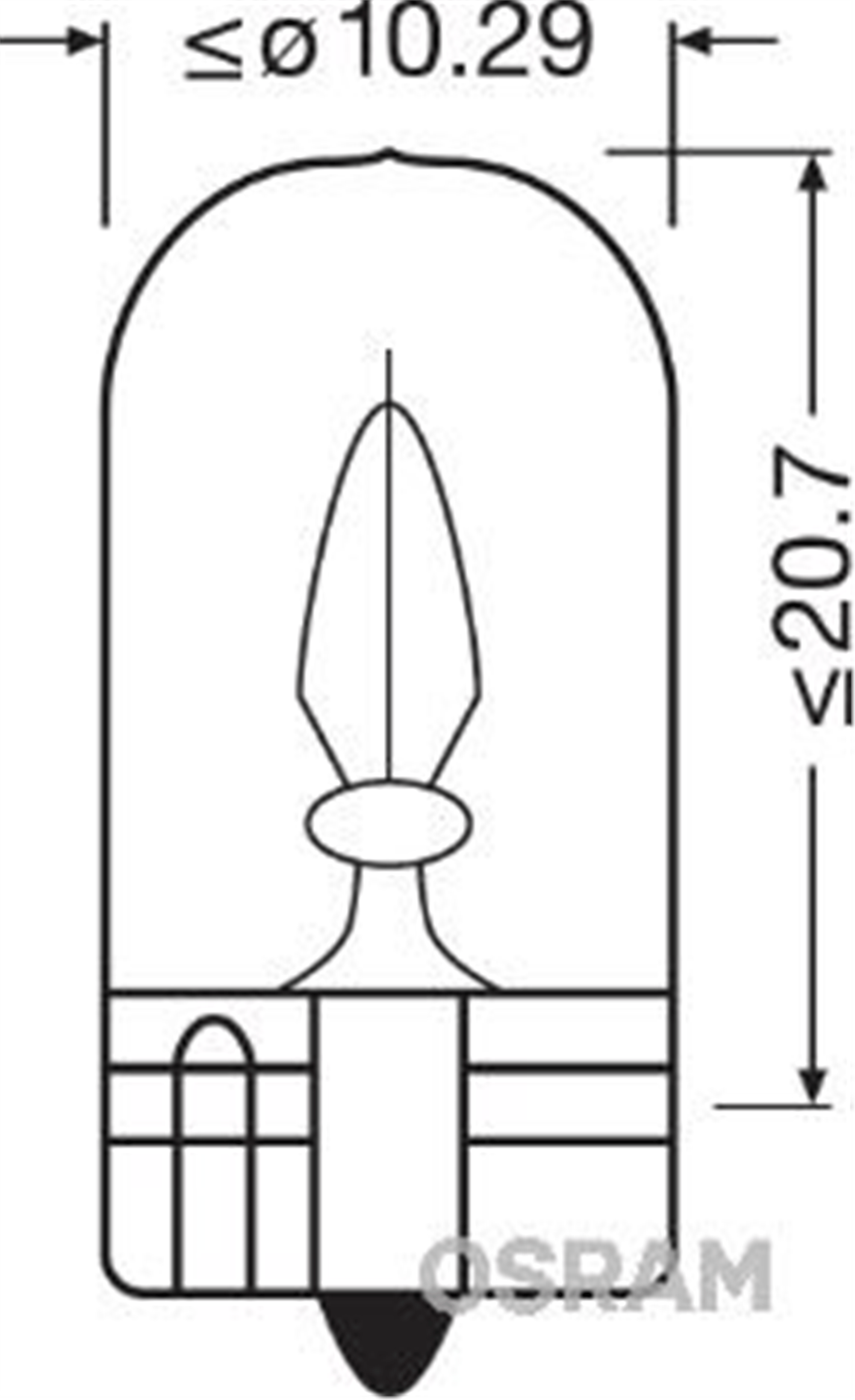 AMPUL 12V 2W ORTA DİPSİZ W2.1X9.5D UNV1