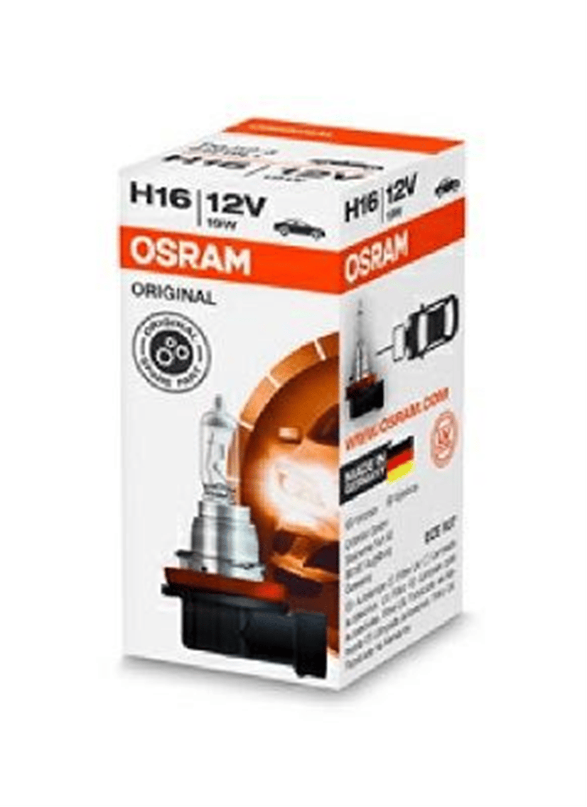 AMPUL 12V H16 19W TEK TELLİ FAR VE SİS