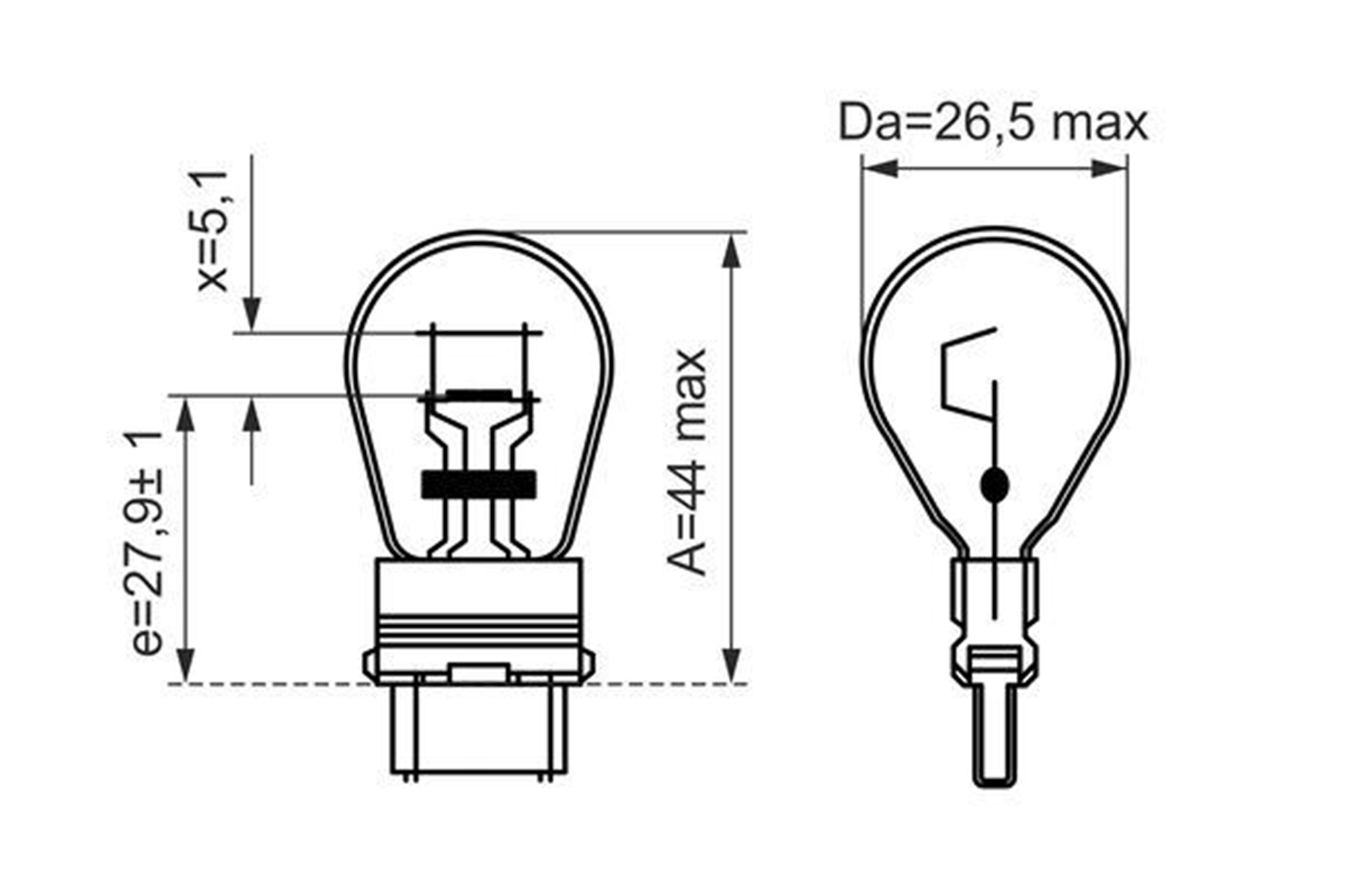 AMPUL PURE LİGHT P27/7W 12 V 27/7 W W2.5X16Q