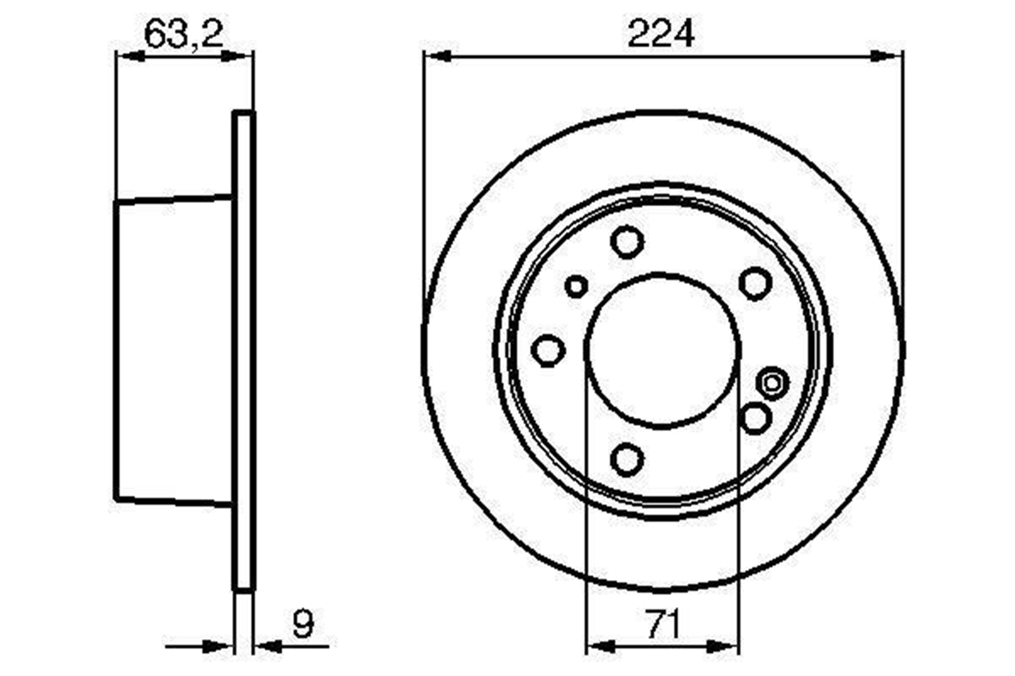 ARKA FREN AYNASI CITROEN XM Y3 -XM Y4 -XM BREAK Y3 -XM BREAK Y4 1992->1994 DOLU 224x71x5DL