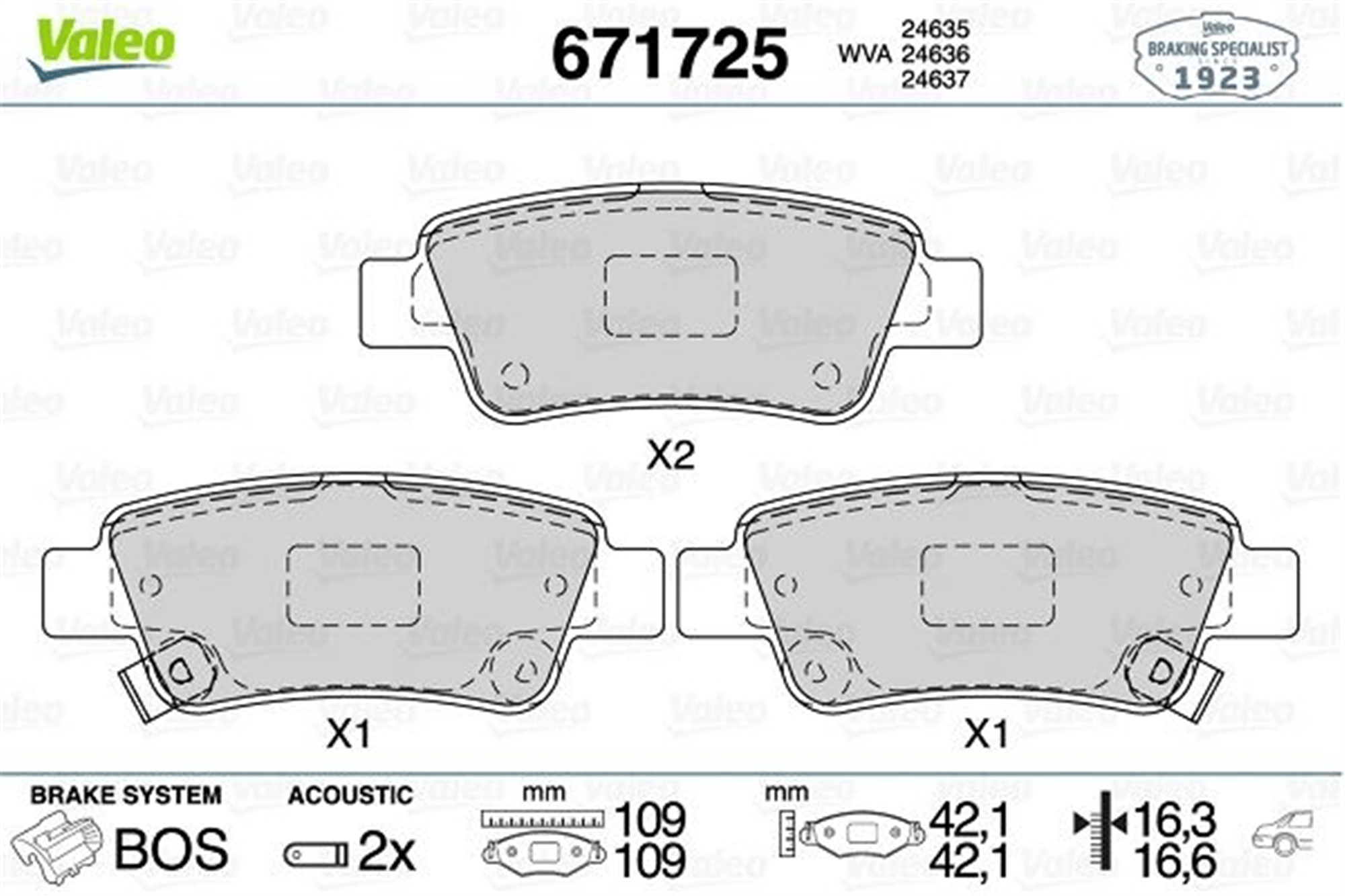ARKA FREN BALATA HONDA CR-V 2.2L N22A CTDi dizel RE6 06-> / CR-V 2.0L R20 benzinli RE5 otomatik vite s 07-15 / CR-V 1.6L N16A2 RE6 İ-DTEC dizel 4x2 4x4 13->