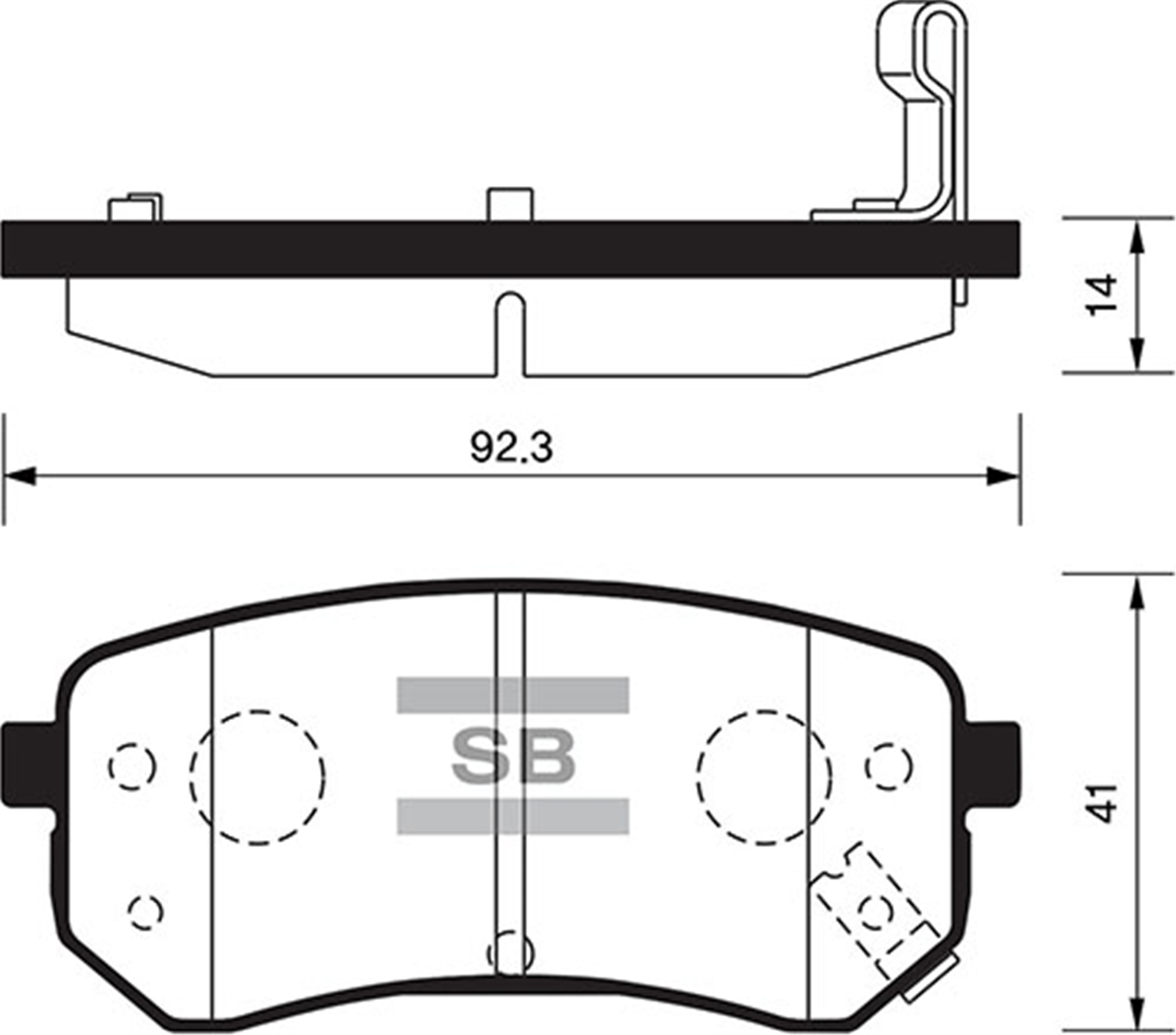 ARKA FREN BALATA HYUNDAI i10 1.0L 1.1L 08-13 / KIA PICANTO 1.0L 1.1L 05-11 - Aşınma ikaz soketli