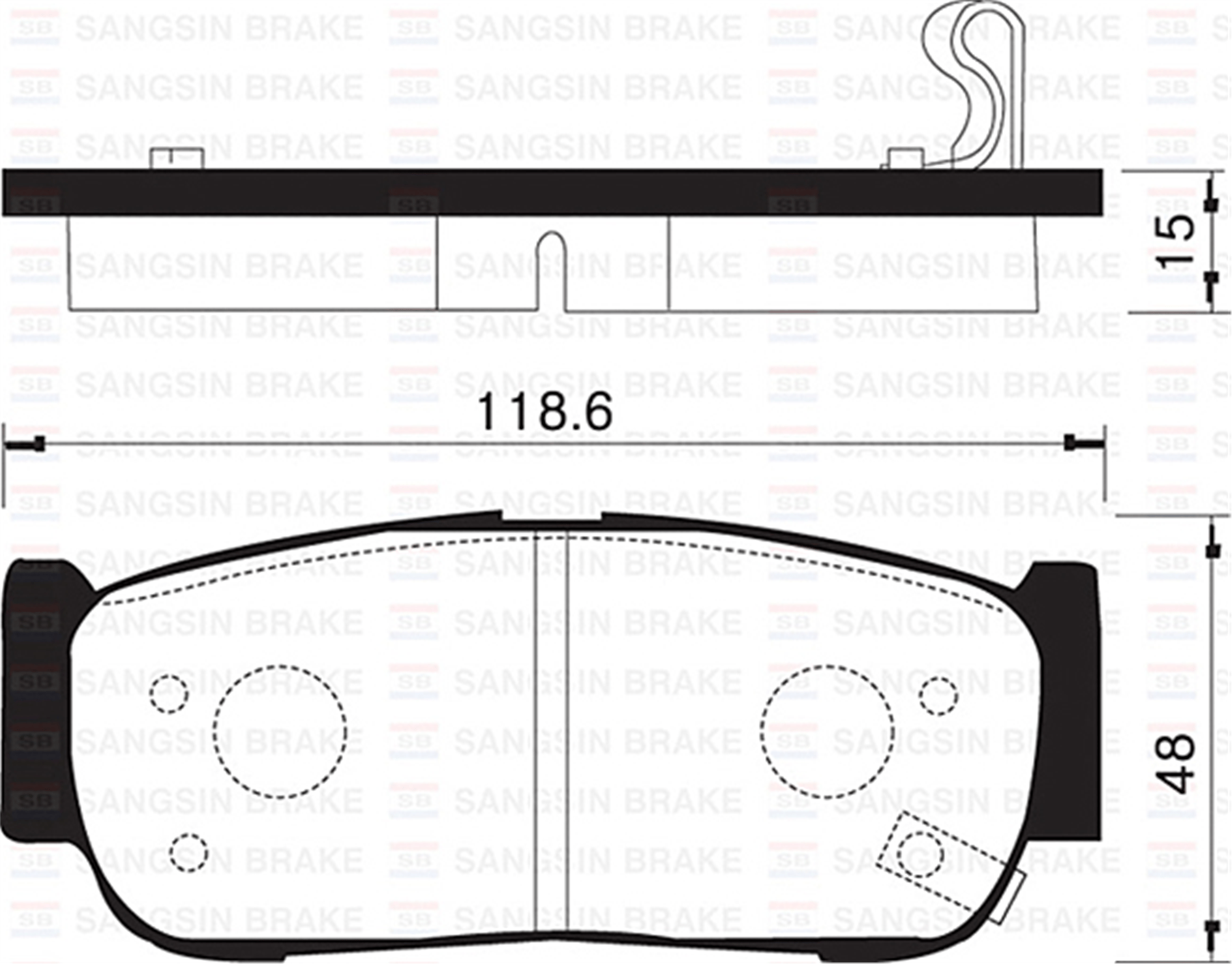 ARKA FREN BALATA HYUNDAI SANTAFE 2.0L CRDi 06-> 2.2L D4EB 06-09