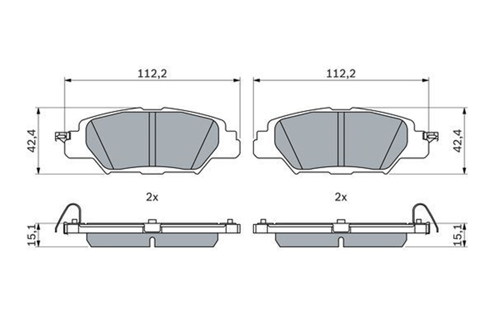 ARKA FREN BALATA MAZDA CX-5 2.0L PE SKYACTIV KE KF kasa 12-> / 2.2L SH dizel KE KF kasa 17-18