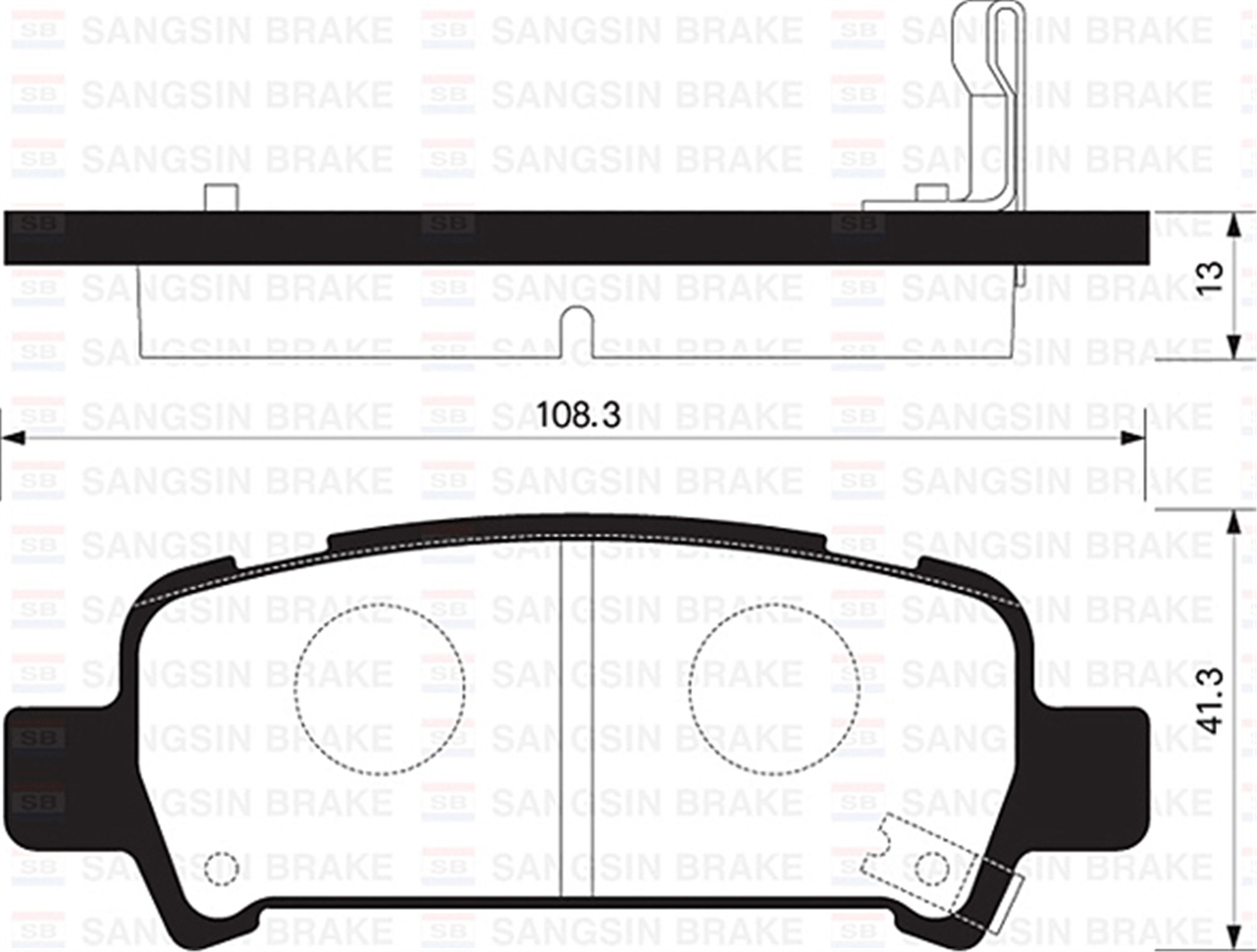 ARKA FREN BALATA SUBARU IMPREZA 2.0L EJ20 GC GD 98-05 / FORESTER 2.0L EJ20 S turbo SF 99-02 / OUTBAC K 2.5L 3.0L 99-09 - Aşınma ikaz soketli
