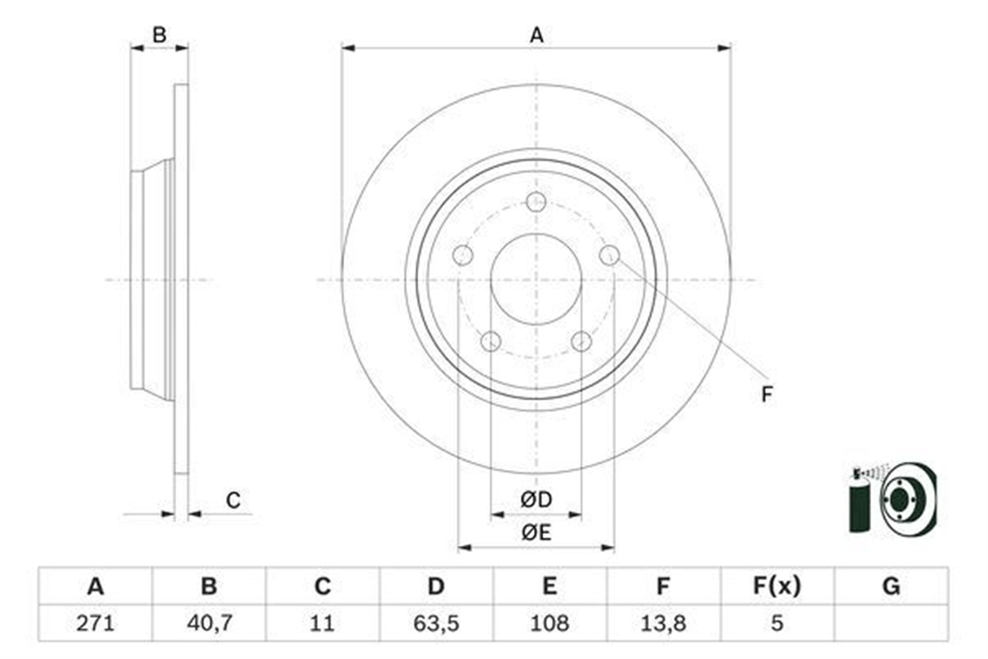 ARKA FREN DISK AYNA FOCUS IV 17>