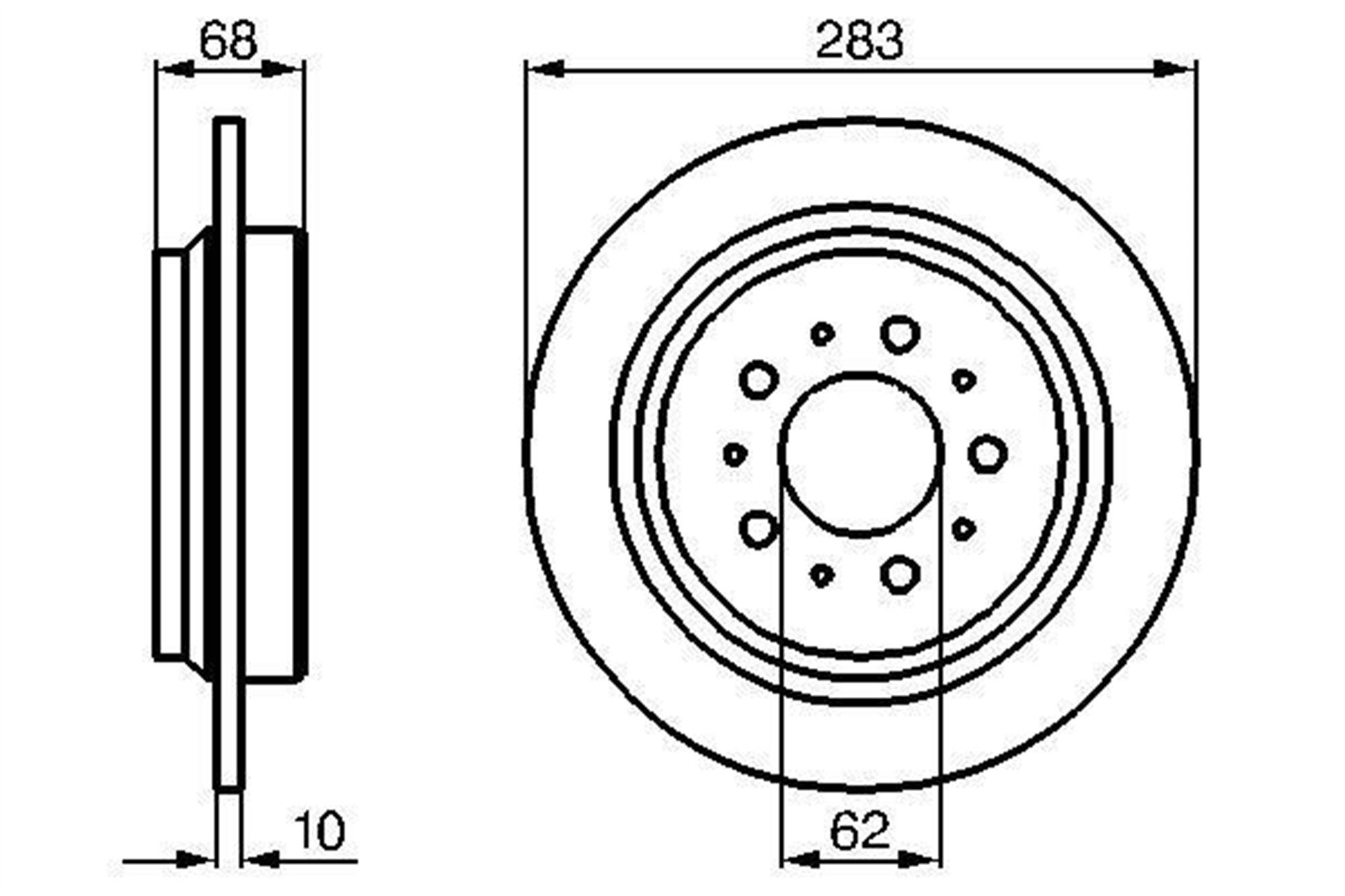 ARKA FREN DISK AYNA VOLVO S70 96>00 V70 96>00 XC70 99>04
