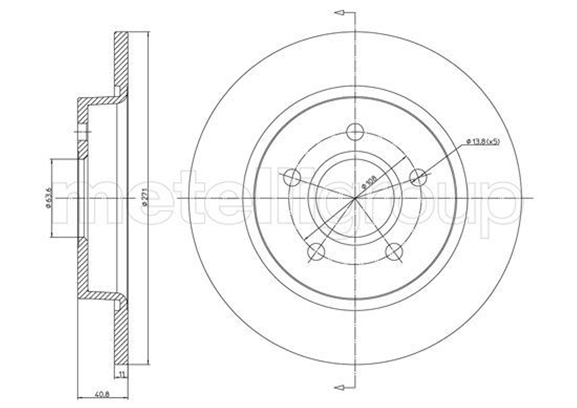 ARKA FREN DISK AYNASI FOCUS III 11>17 271x11x63.5x41x5DL