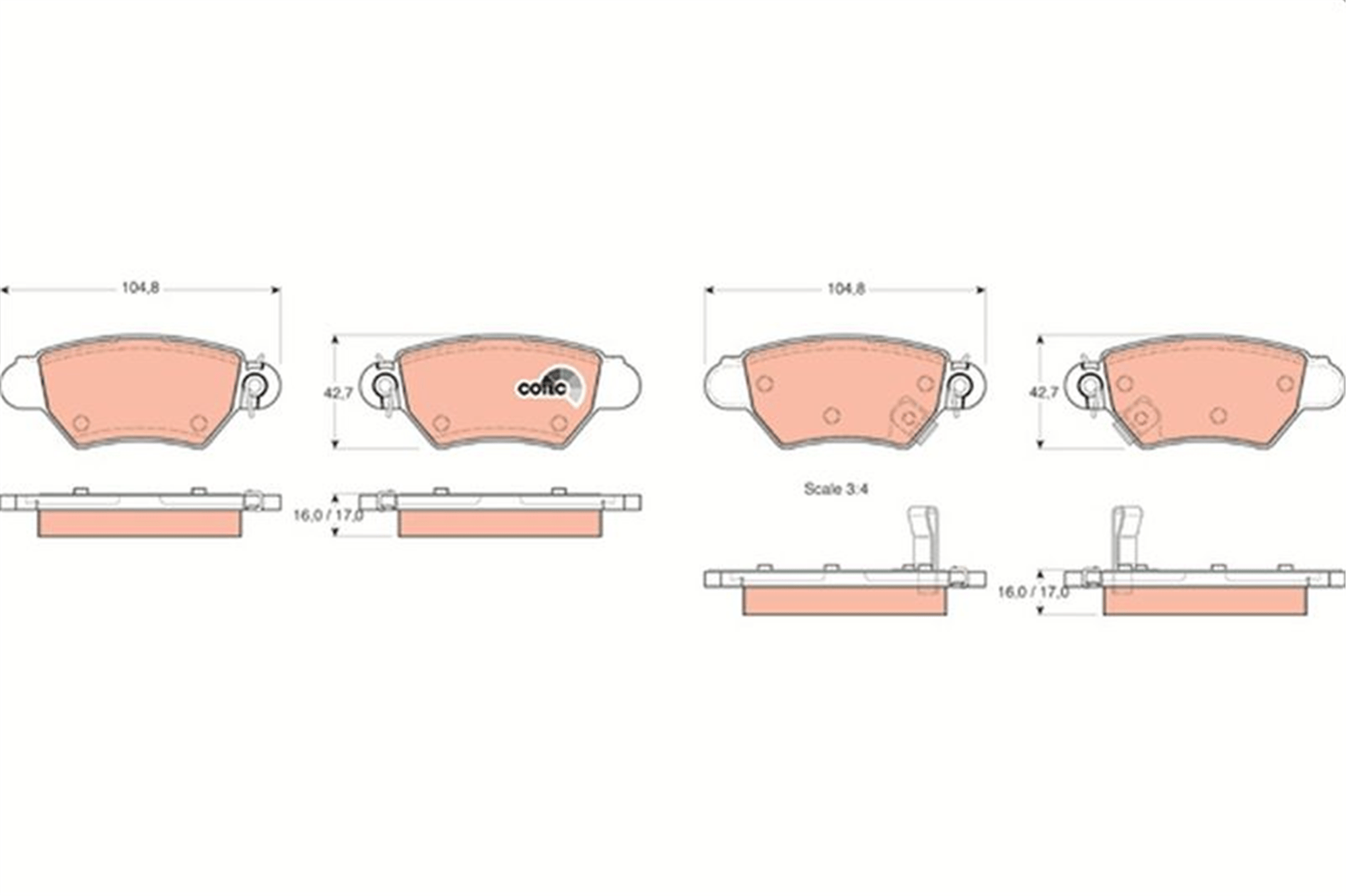ARKA FREN DİSK BALATA ASTRA G 98>05 ZAFIRA A 98>05 CORSA C-COMBO C 03>09