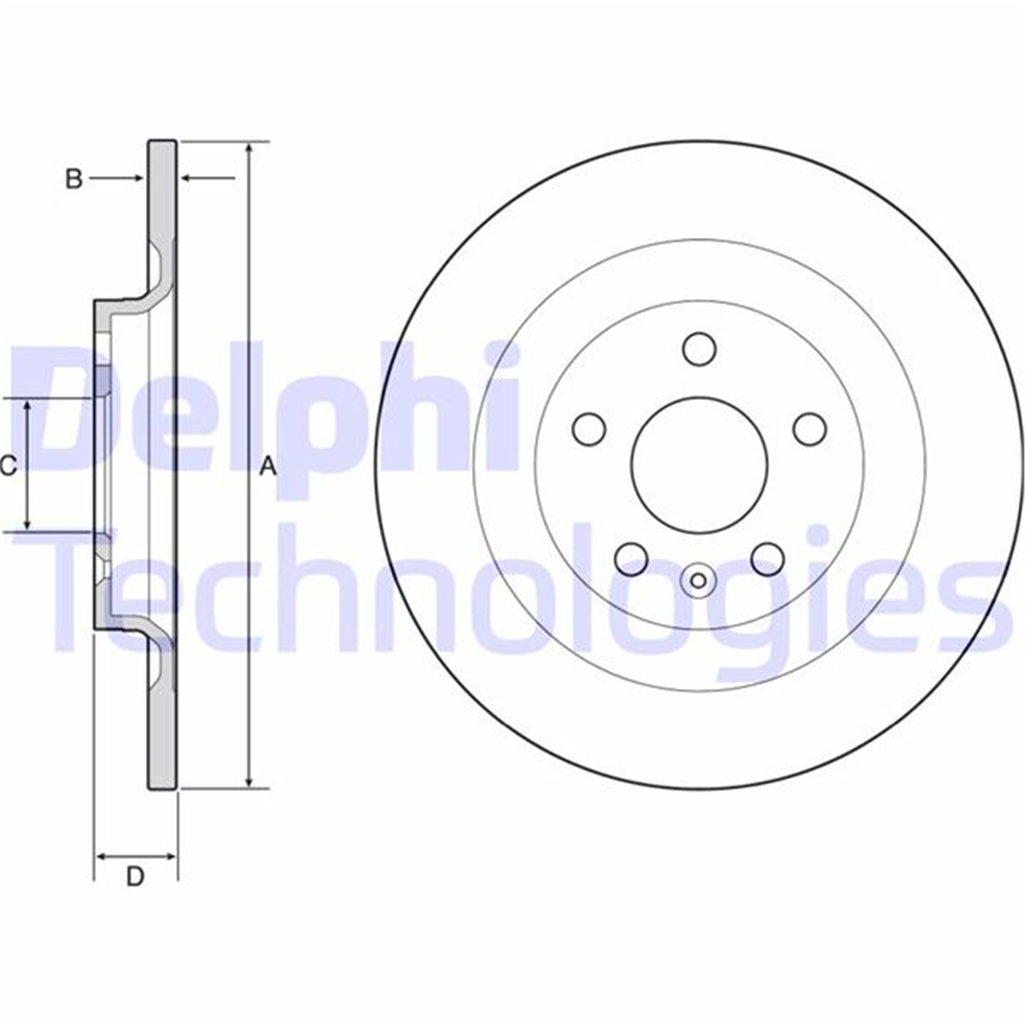 ARKA FREN DİSKİ VOLVO XC40 536 2017 >2021 > CAP 302X 5 BIJON 16 İNÇ