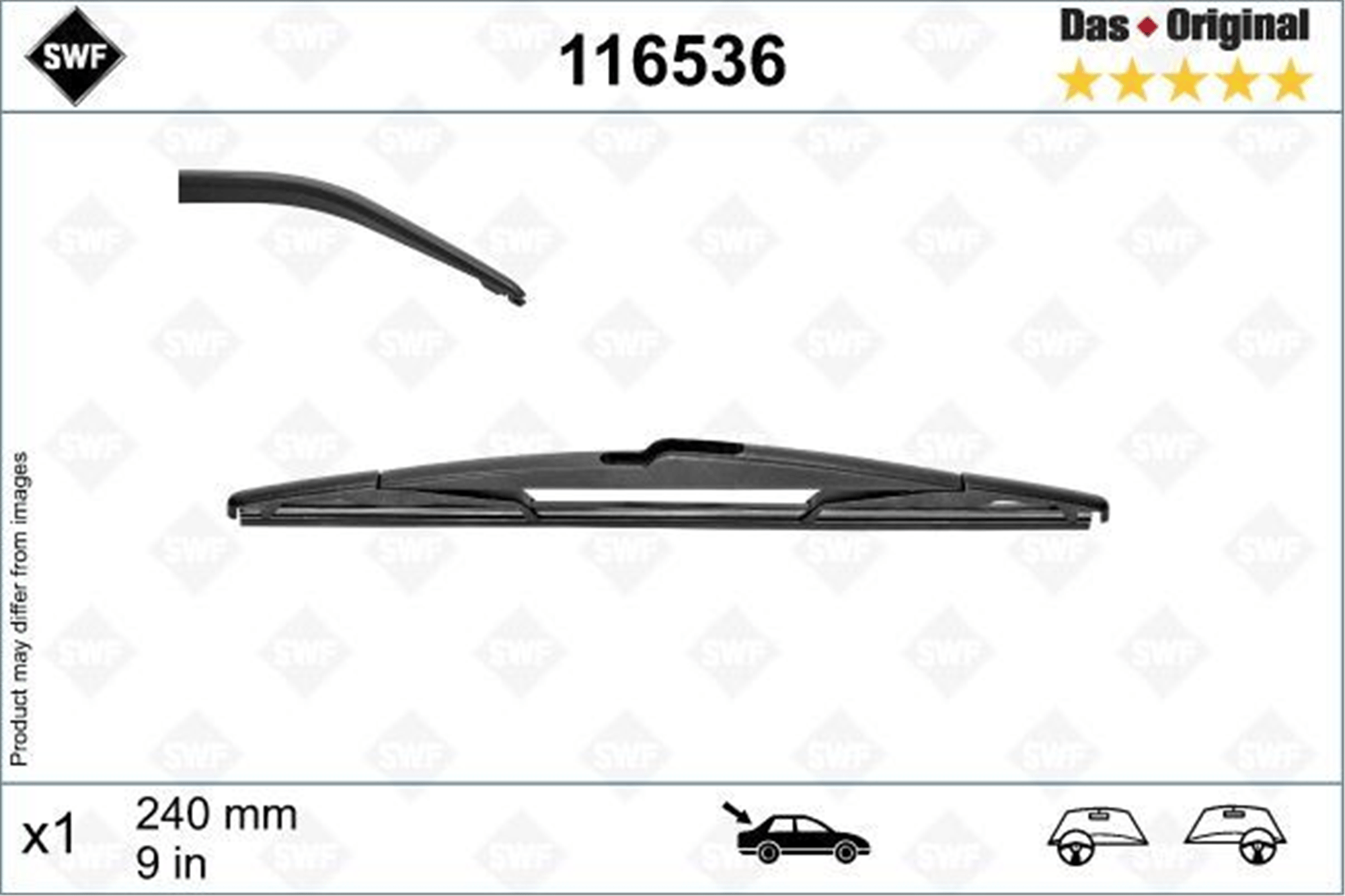 ARKA SİLECEK PEUGEOT P5008 16> RENAULT MEGANE IV-TALISMAN SWF X1 240 MM