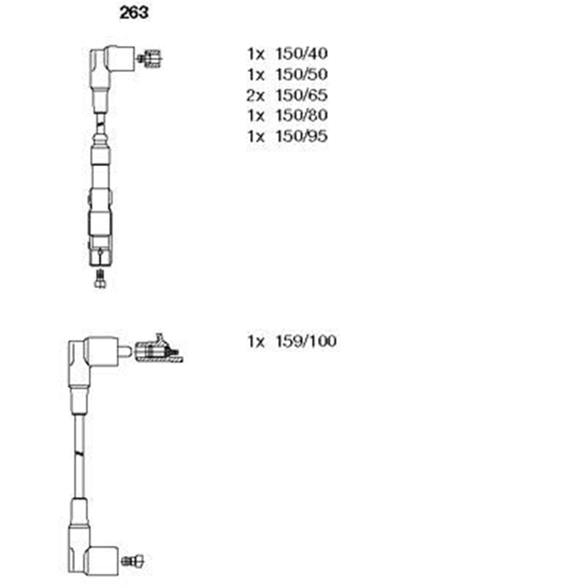 ATESLEME KABLOSU SETI MERCEDES M103 W201 W124 W126 W463