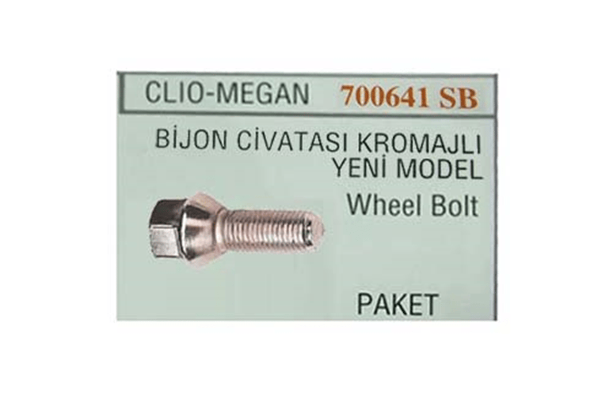 BİJON CIVATASI Y.M. CLIO-MGN DELİKLİ PULLU KROMAJLI