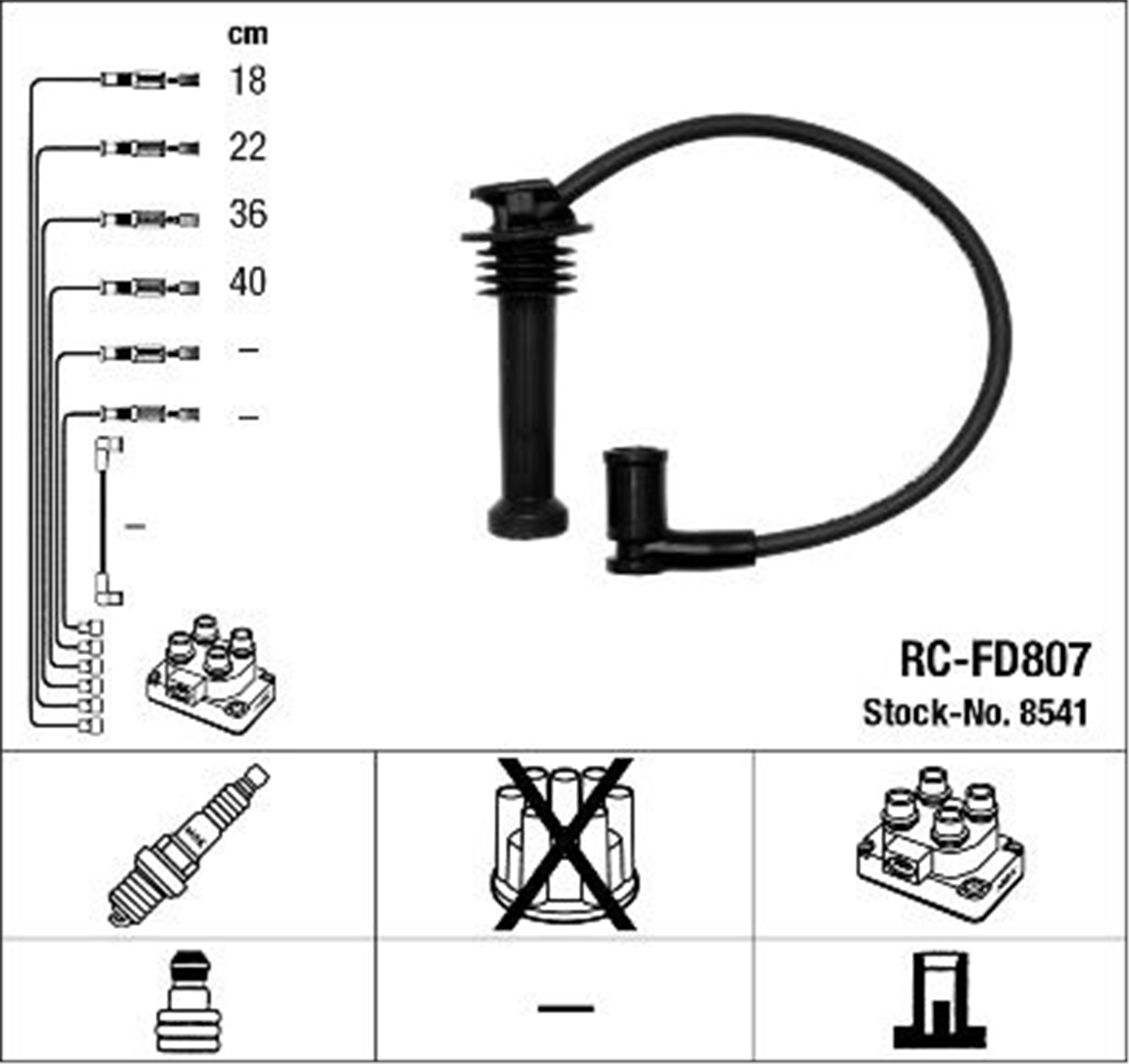 BUJİ KABLO TAKIMI FOCUS-CMAX-FİESTA-MONDEO-BMAX-MAZDA-VOLVO C30-S40-V50 98> 1.4-1.6 ZETEC
