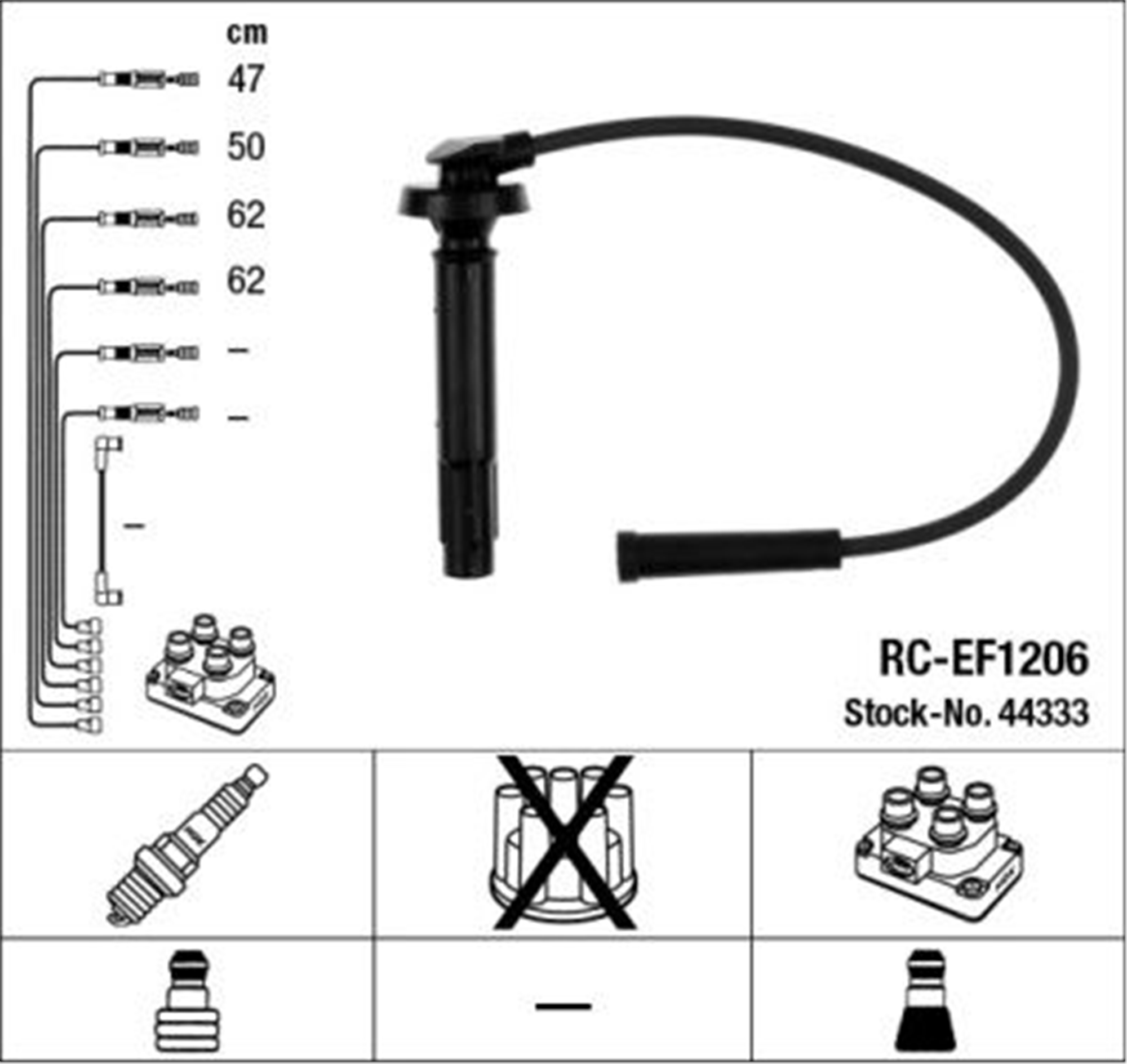 BUJİ KABLOSU SUBARU FORESTER 2.0L EJ20 X SG 01-08 RC-EF1206