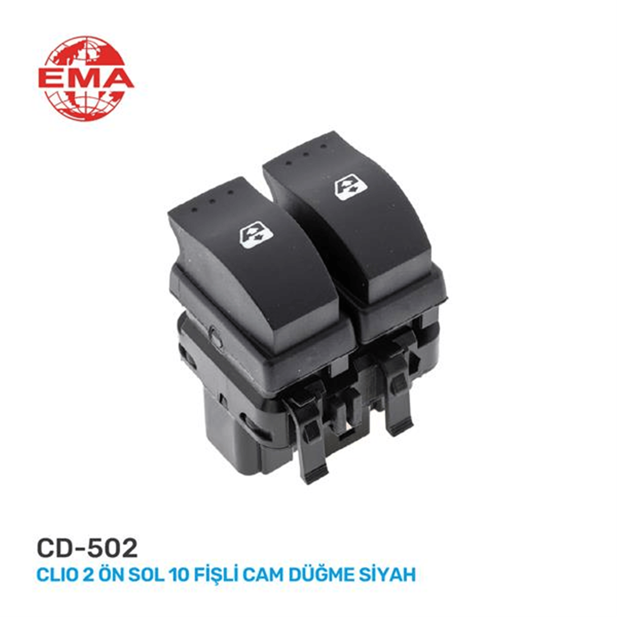 CAM AÇMA ANAHTARI ÖN SOL MEGANE 2 10 FİŞLİ GRİ