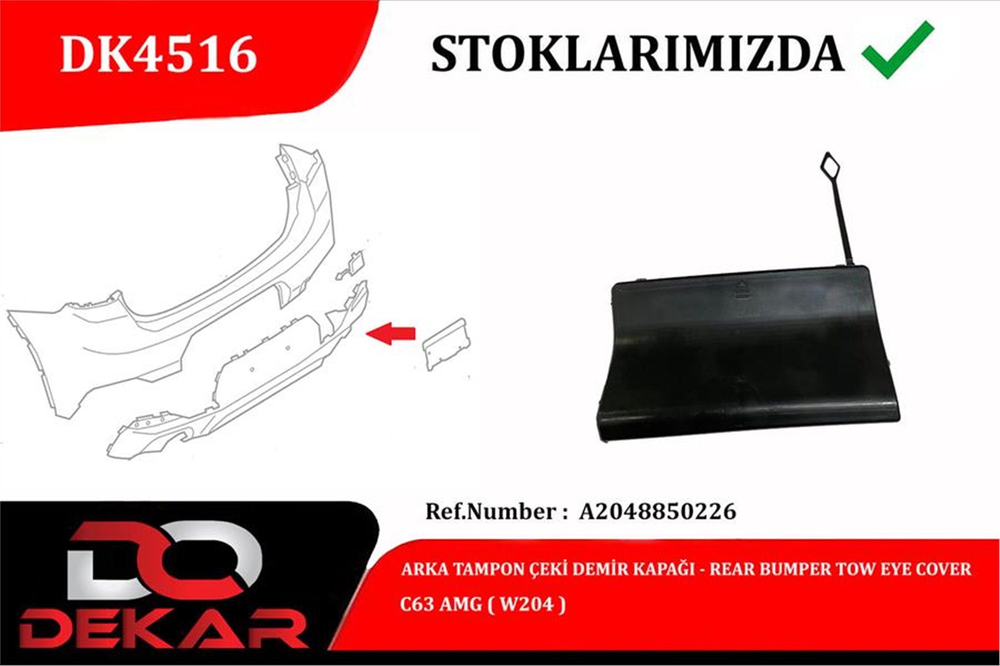 CEKI DEMIRI KAPAGI ARKA MERCEDES C-CLASS W204