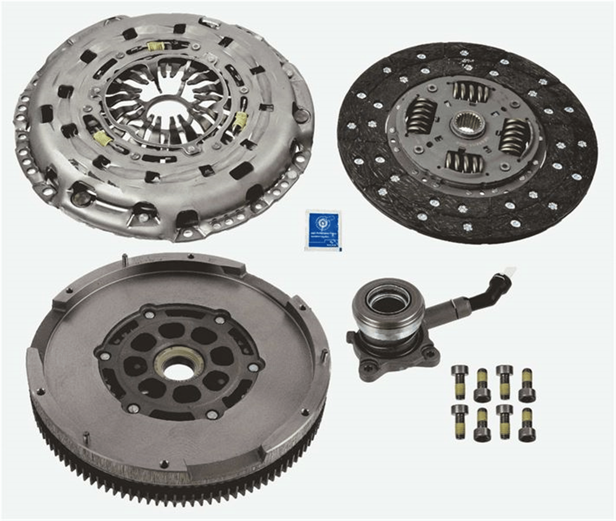 DEBRİYAJ SETİ 4 LU KIT VOLAN-DEB SETI -RULMAN FORD TRANSIT CUSTOM 2.2TDCI 125PS 6 VİTES 11-14 RULMANLI