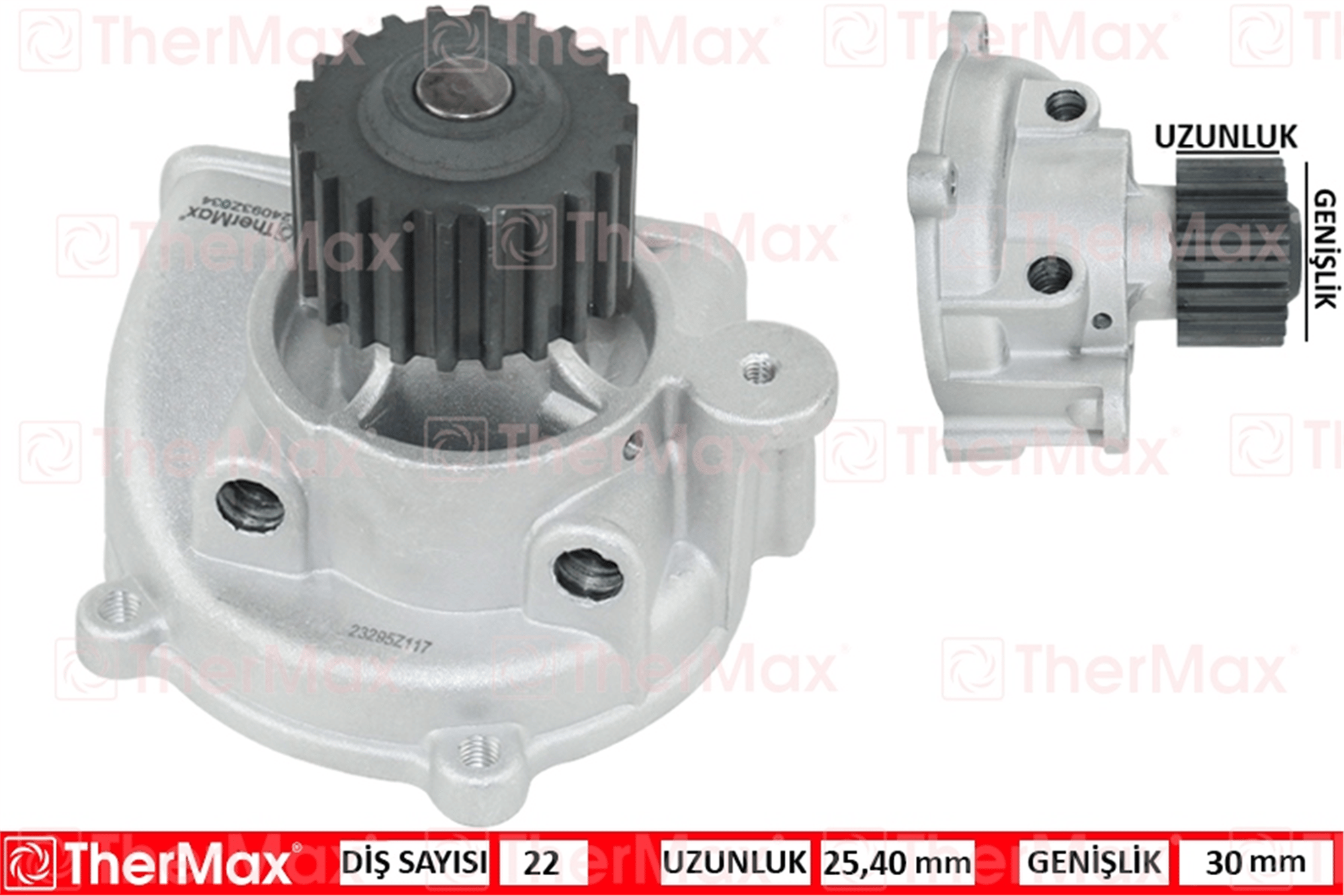 DEVİRDAİM SU POMPASI MAZDA E2200 R2 / KIA BESTA R2 2.2L 93-> / SUZUKI VITARA 2.0L RF SV420D SQ420D 9 4-03