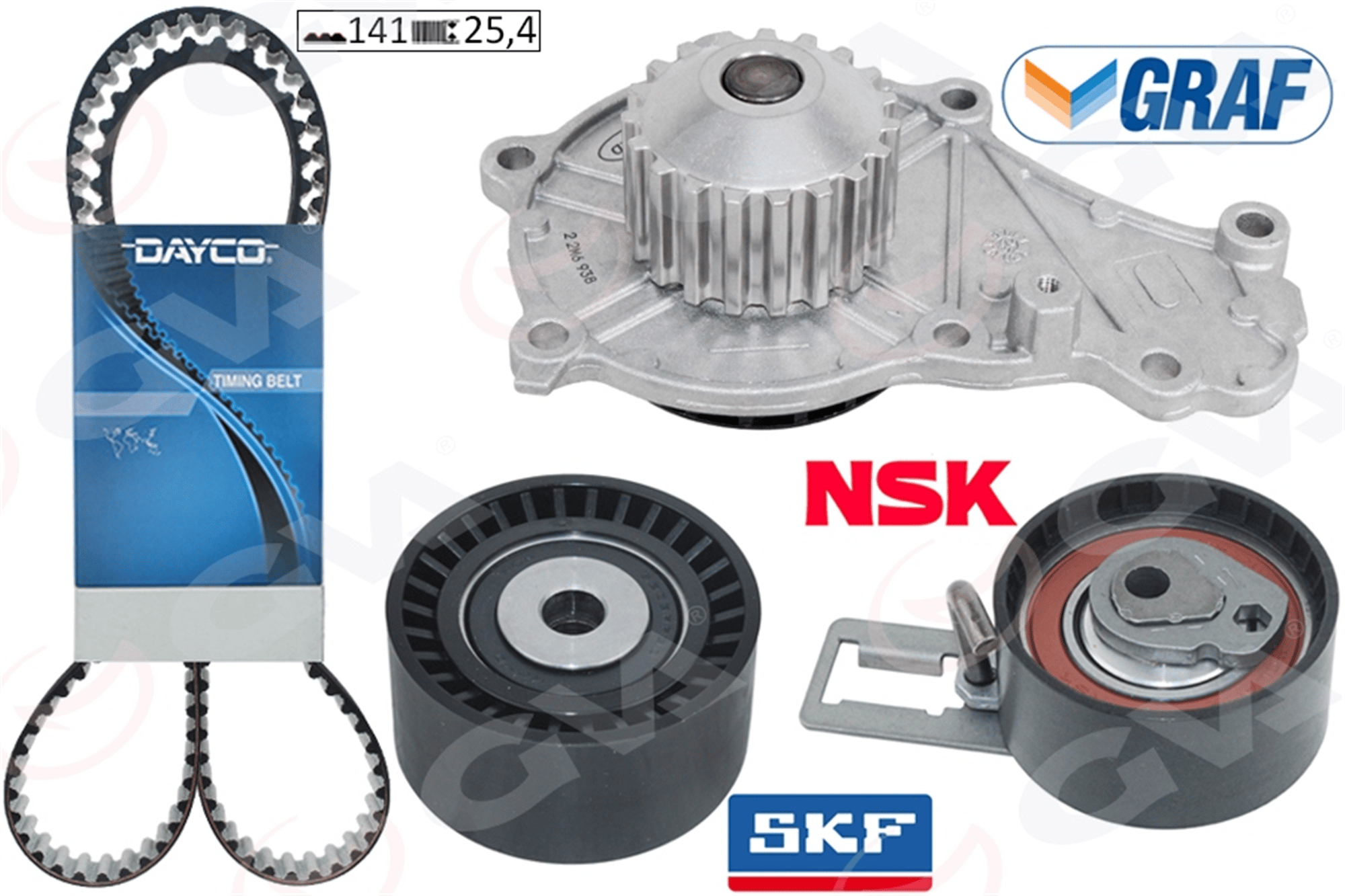 DEVİRDAİMLİ EKSANTRİK GERGİ KİTİ 141 DİŞ P207-P208-P301-P308-P508-P2008-P3008-P5008 08> PARTNER-BE RLINGO-RIFTER-JUMPY-C5-C4-DS4-C3-DS3-DS5-C-ELYSEE 1.6 HDI DV6C DV6DTED- FOCUS III 1.6 TDCİ 11>COURİE