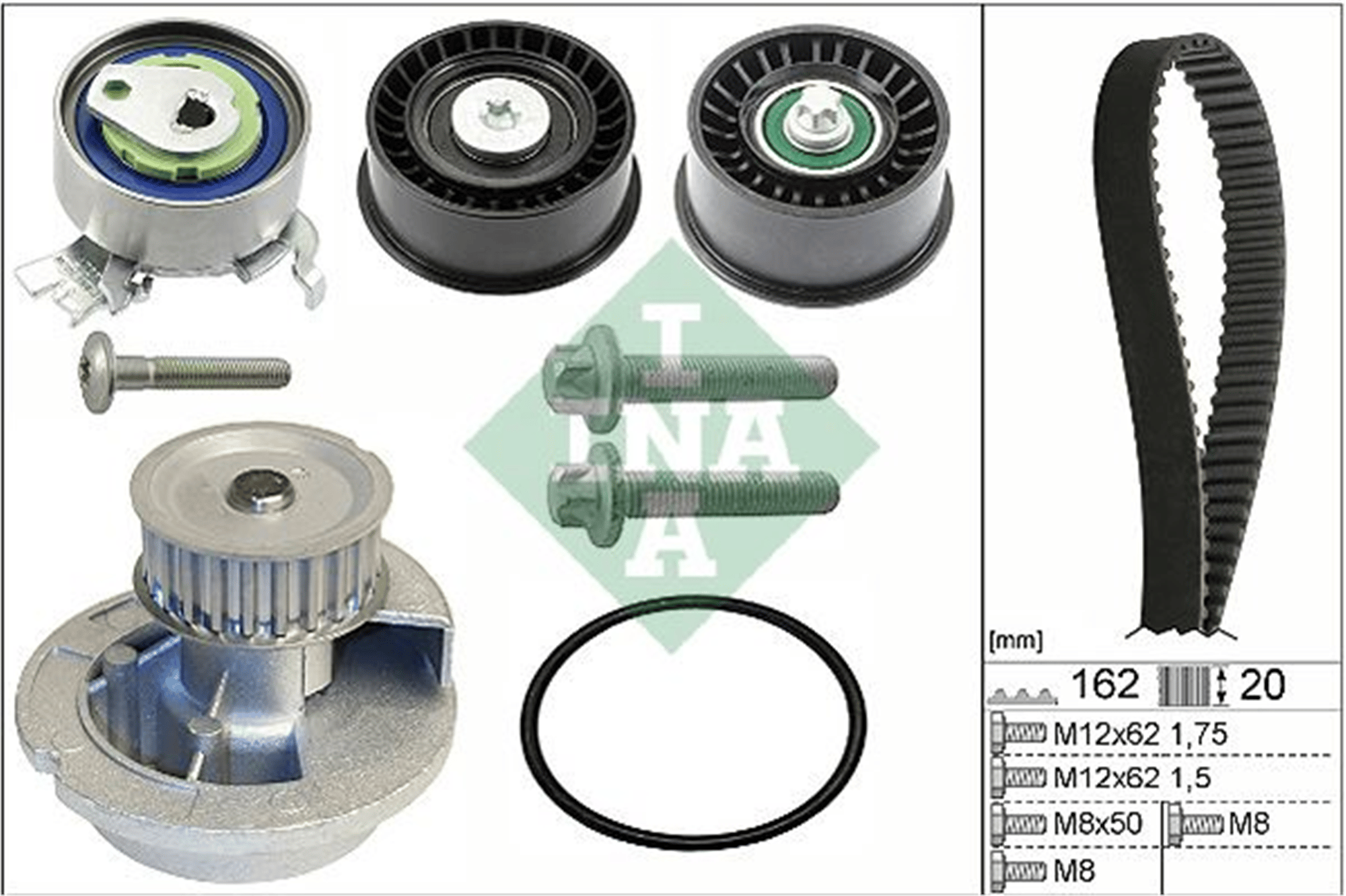 DEVİRDAİMLİ EKSANTRİK GERGİ KİTİ 162x200 ASTRA G 1.4 1.6 16V 98-05 VECTRA C 1.6 CORSA C 1.4 1.6