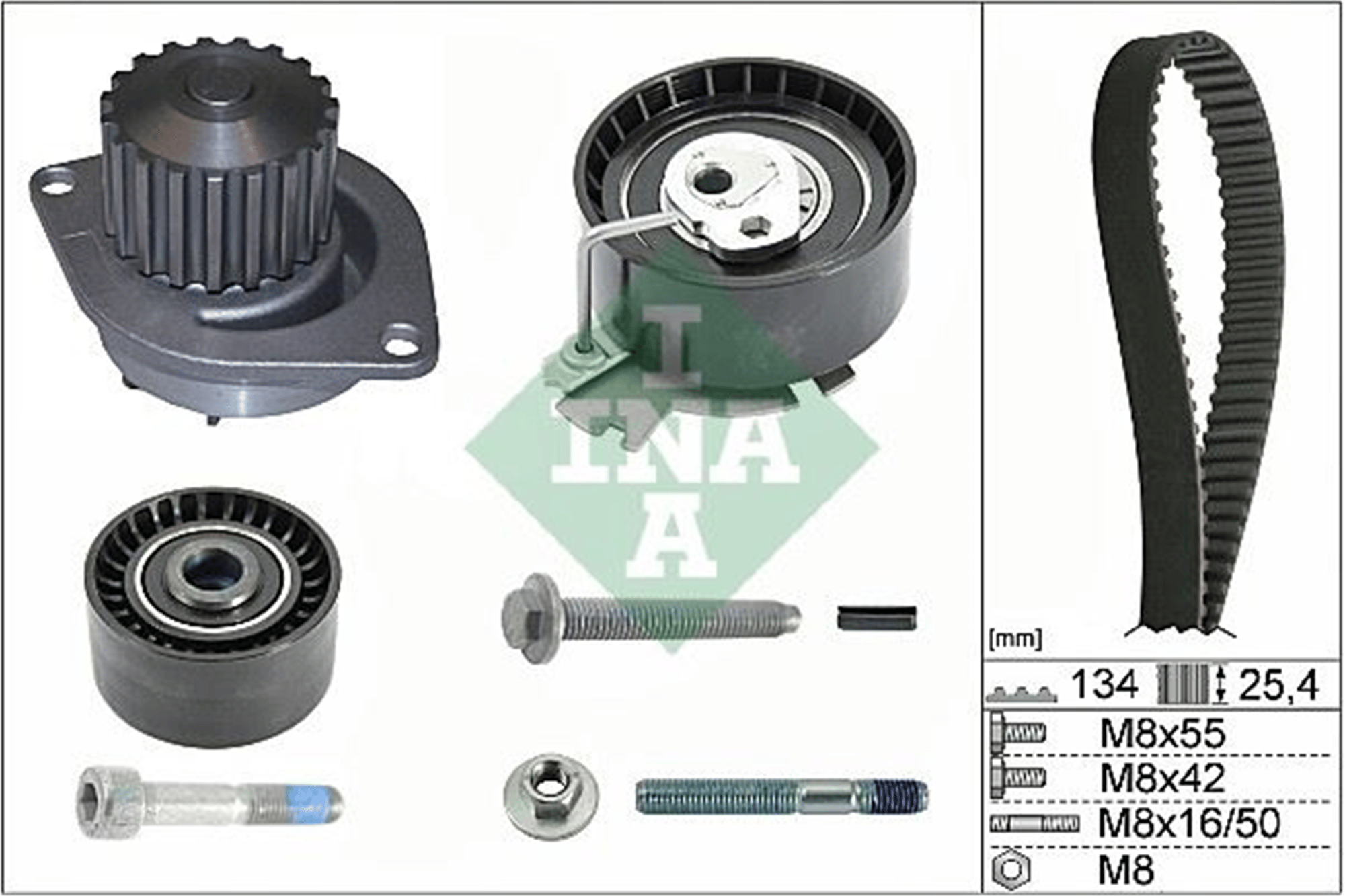 DEVİRDAİMLİ EKSANTRİK GERGİ KİTİ P206-207-307-308-PARTNER-C2-C3-C4-XSARA-BERLINGO 1.6-1.6 16V TU5JP4 DFM SUCCE 1.6 16V 09-13 TU5JP4