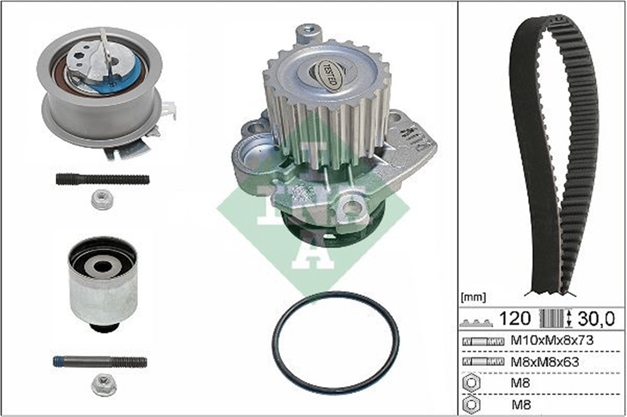 DEVİRDAİMLİ TRİGER SETİ 120x300 T5-CADDY-PASSAT-JETTA-GOLF-POLO-A3-LEON 1.4-1.9TDI BJB-AXB-AMF-BLS