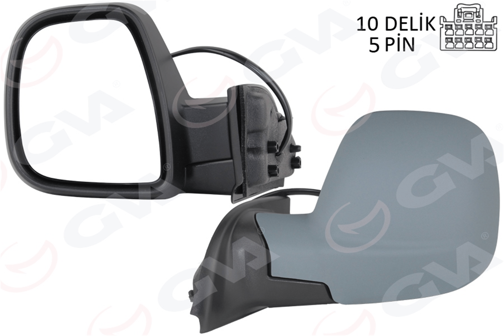 DIŞ DİKİZ AYNASI FIAT YENİ DOBLO COMBİ- CARG0 ELEKTRİKLİ ASTARLI REZİSTANSLI SOL 23-
