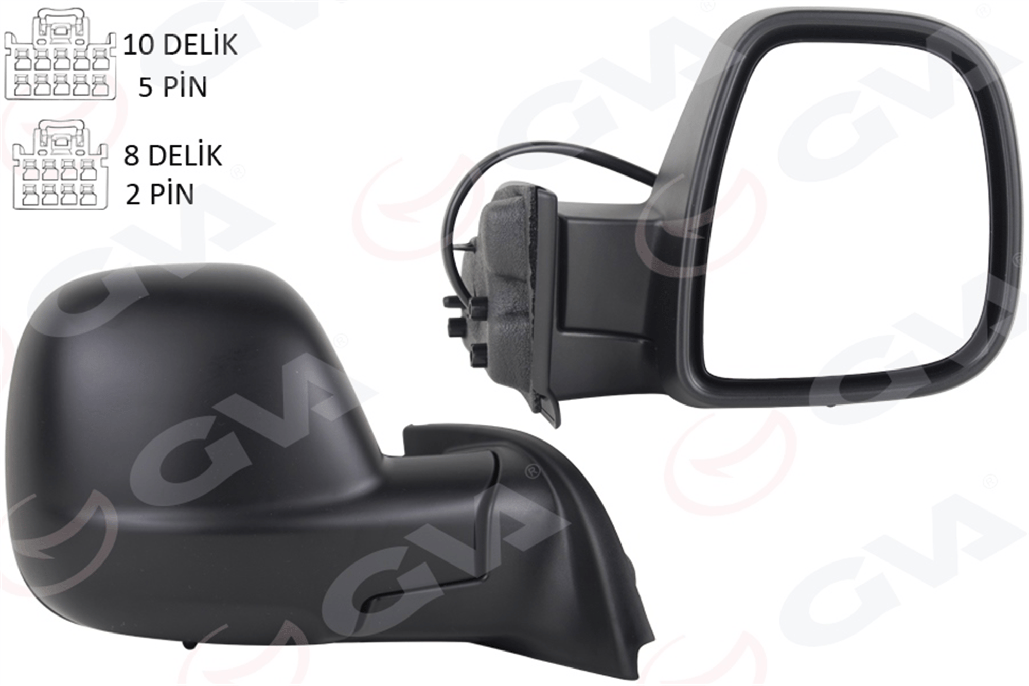 DIŞ DİKİZ AYNASI SAĞ BERLINGO-RIFTER 2019>COMBO-PROACE CITY 19> ELEKTRİKLİ DESENLİ REZİSTANSLI SENSÖRLÜ