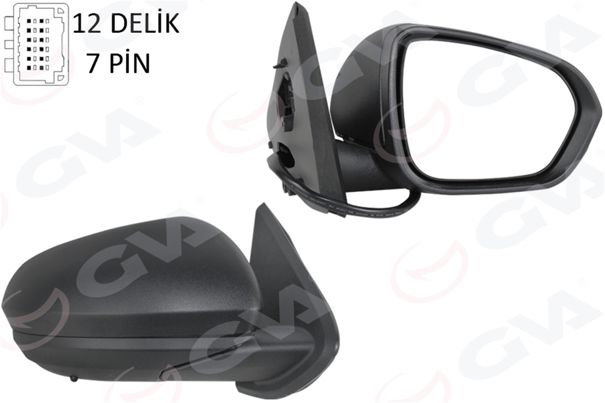 DIŞ DİKİZ AYNASI SAĞ ELEKTRİKLİ ISITMALI SENSORLU ASTARLI DACIA DUSTER 18- 12H7P VM-6805EHPSR