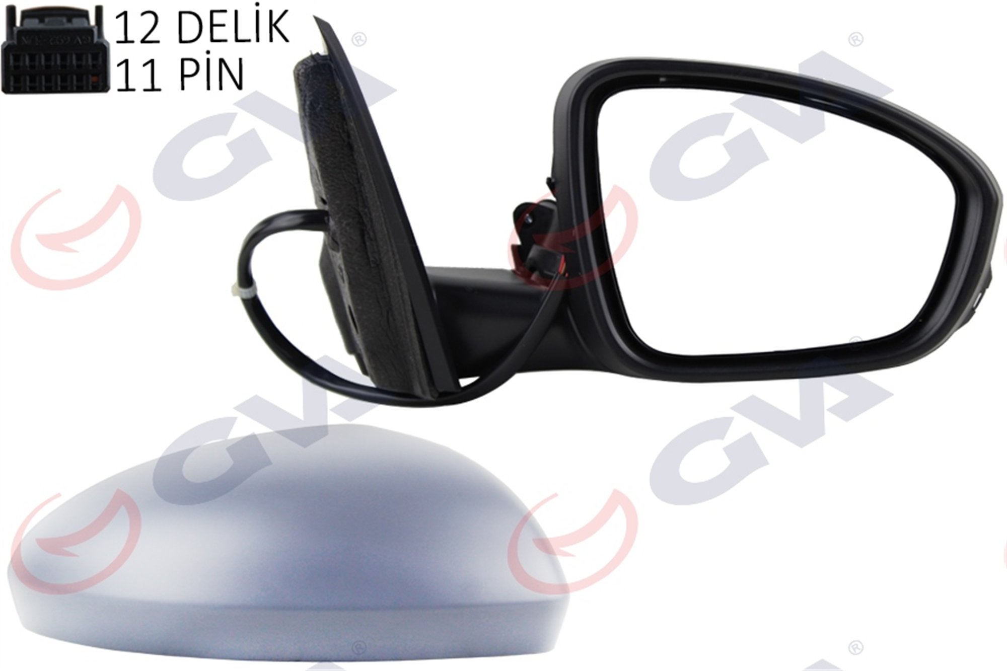 DIŞ DİKİZ AYNASI SAĞ MEGANE 15> ELEKTRİKLİ ISITMALI KATLANIR SİNYALLİ SENSÖRLÜ ASTARLI KONVEKS VM-6142EBFPSR