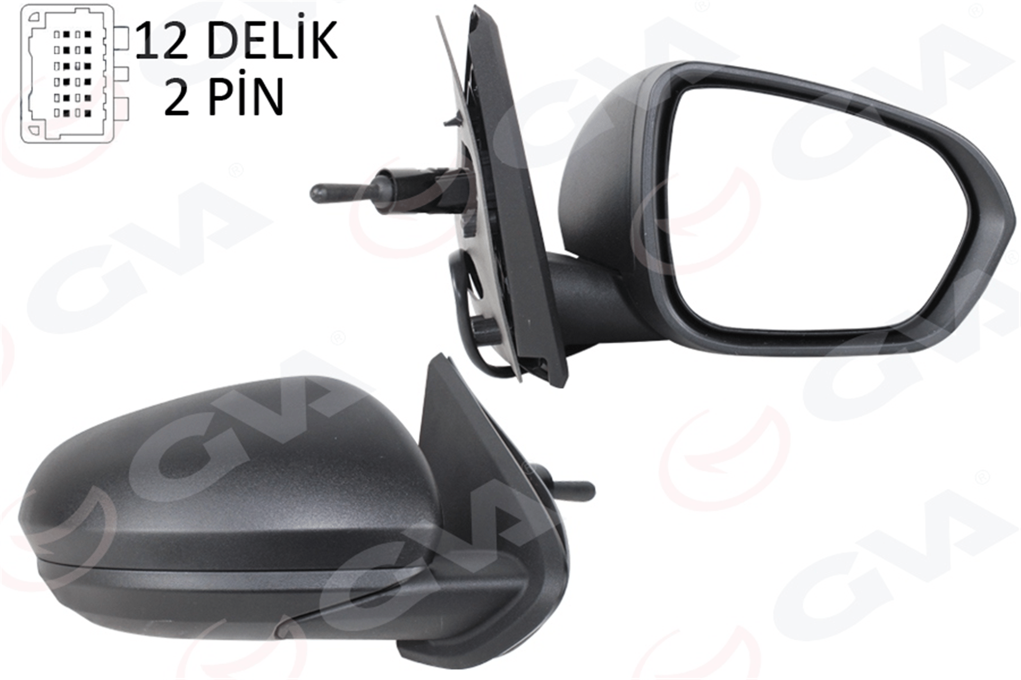 DIŞ DİKİZ AYNASI SAĞ MEKANİK SİNYALSİZ SENSÖRLÜ 2 FİŞ YENİ DACIA DUSTER 18-