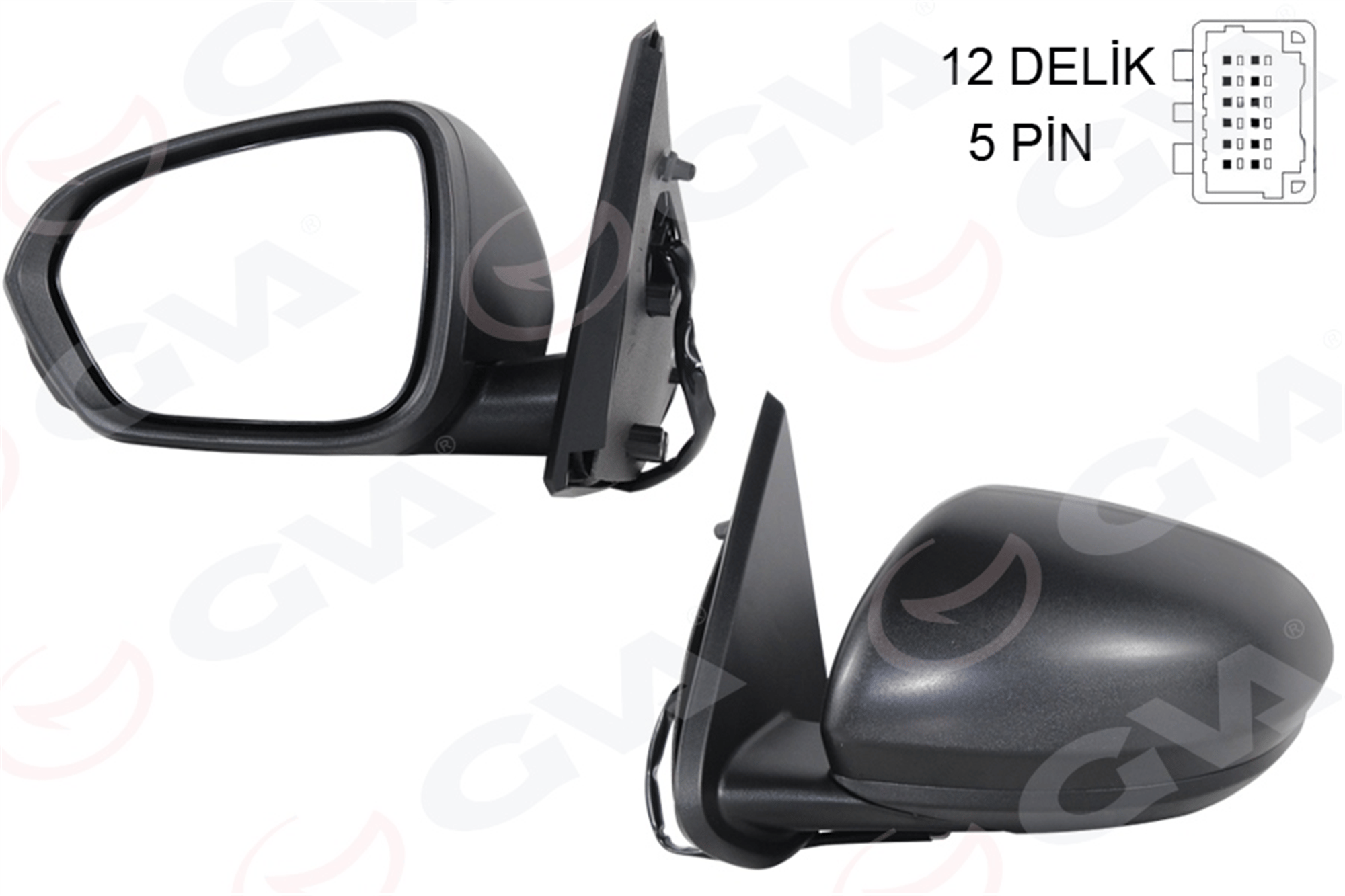 DIŞ DİKİZ AYNASI SOL ELEKTRİKLİ ISITMALI DACIA DUSTER 17-10 12H5P VM-6805EHL