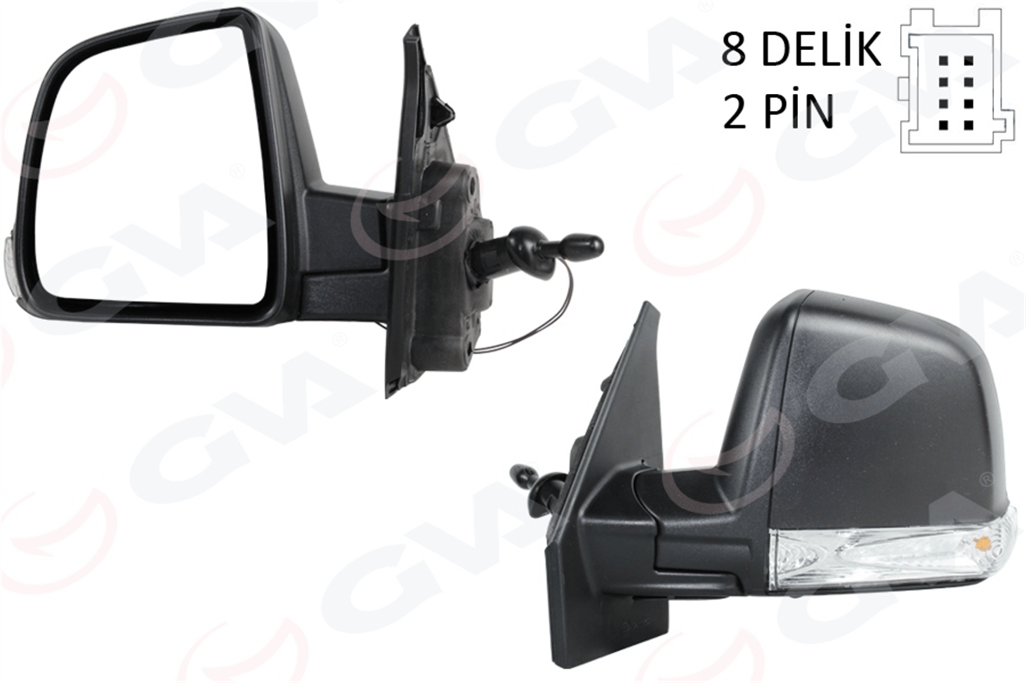 DIŞ DİKİZ AYNASI SOL FIAT DOBLO 11 > MEKANİK - DESENLİ - SİNYALLİ