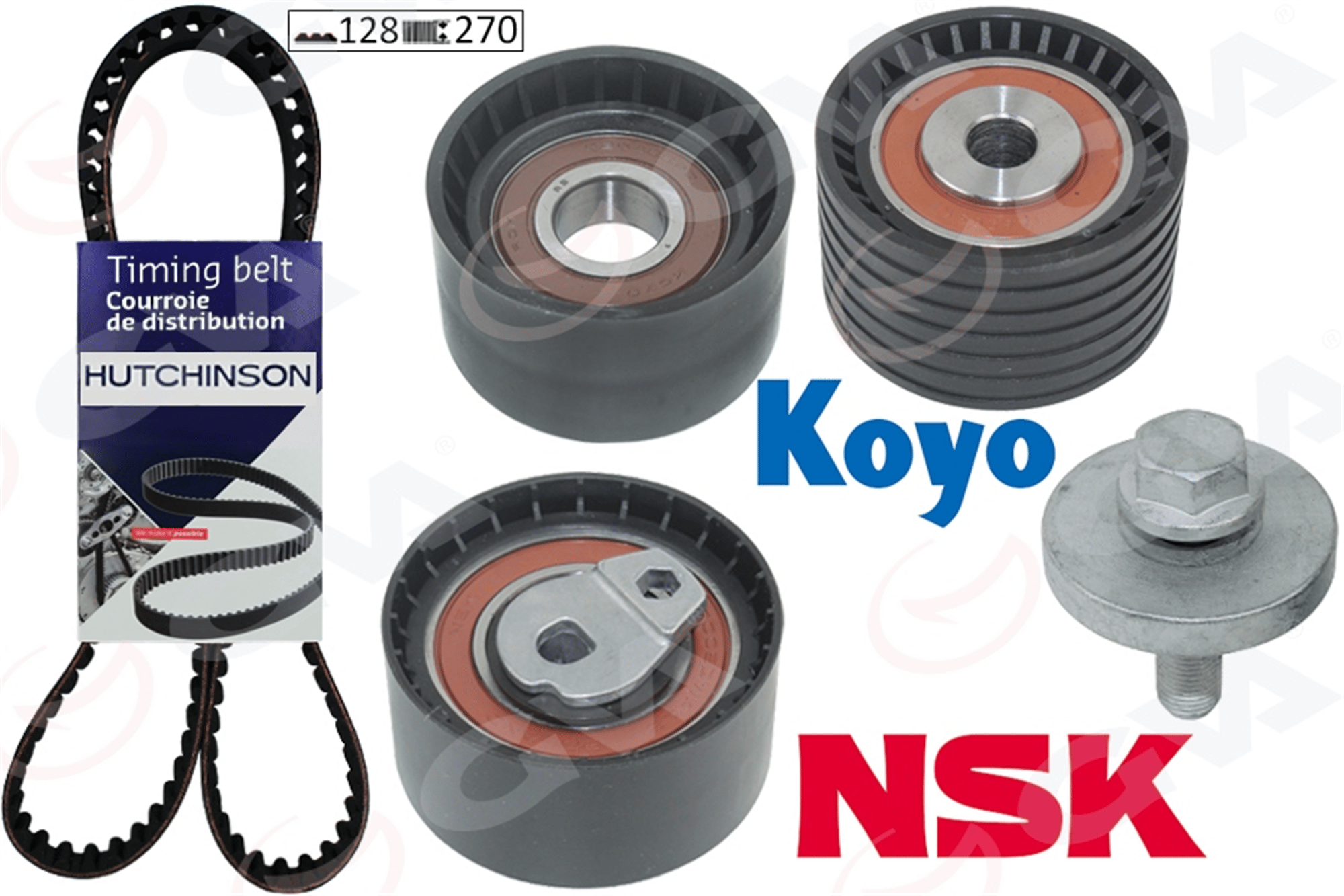 EKSANTRİK GERGİ KİTİ 128x270 LAGUNA 98-01 -MEGANE 99 -SCENIC 00-03 -ESPACE III 1.8-2.0 16V
