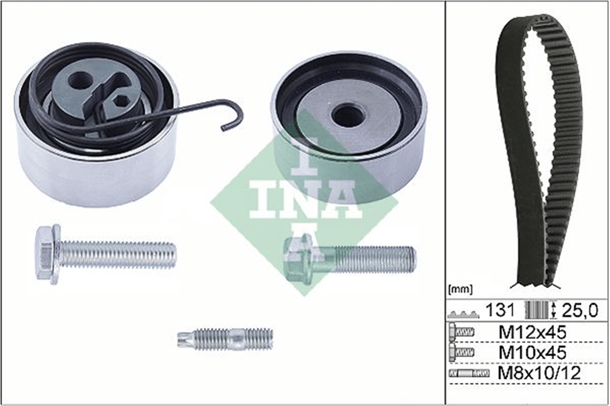 EKSANTRİK GERGİ KİTİ 131x250 ASTRA G-COMBO C-CORSA C-MERIVA A 1.7 CDTI Y17DT-Z17DTH-Y17DTL-Z17DTL