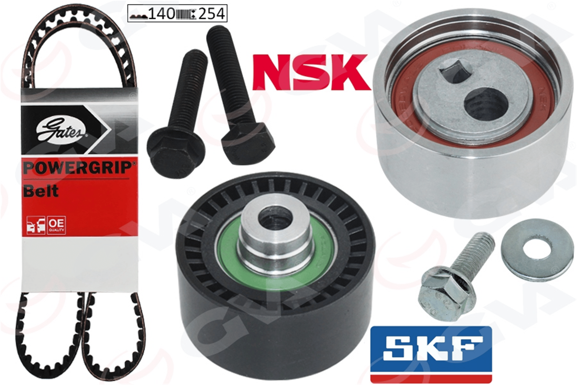 EKSANTRİK GERGİ KİTİ 140x254 PEUGEOT P206-306-PARTNER-EXPERT-BERLINGO-JUMPY-SCUDO-COROLLA 1.9D 98 - DW8 T