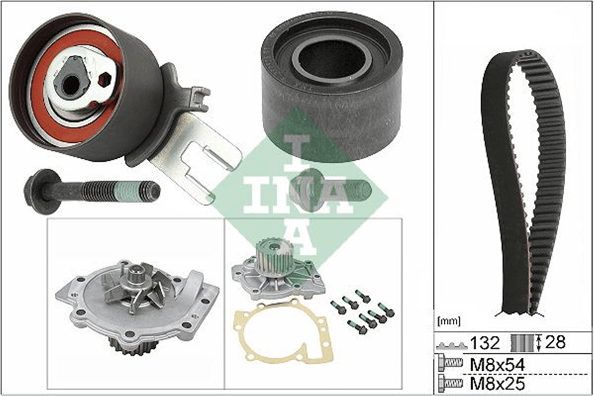 EKSANTRIK RULMAN KITI TRIGER SETI DEVIRDAIM LI VOLVO C30 10>14 C70 II 06>14 S40 II 06>10 S8 II V6 V7 XC6 XC9 D3-D4-D5