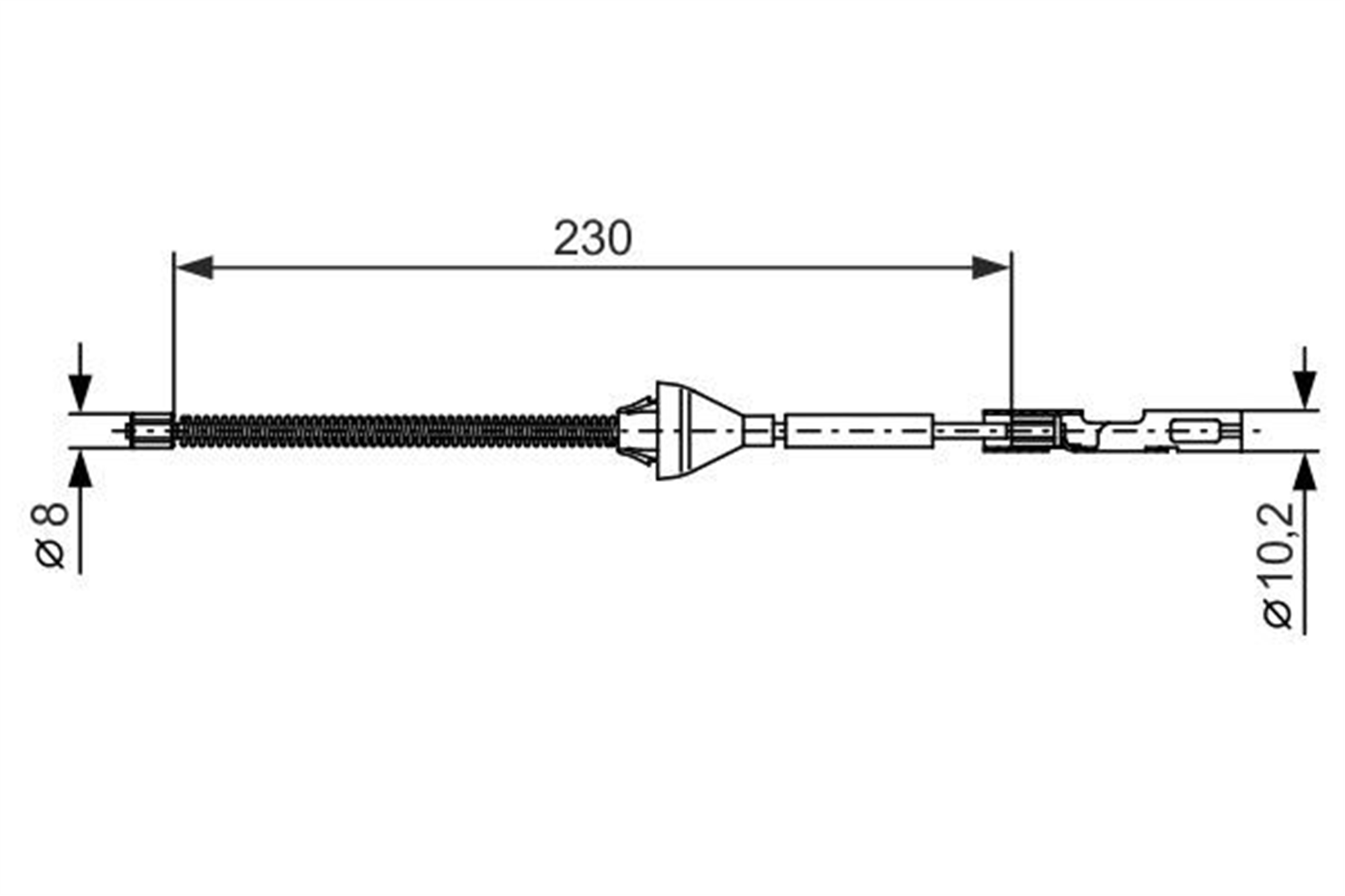 EL FREN TELİ ARKA SAĞ-SOL FORD FOCUS 11> UZUNLUK: 230mm