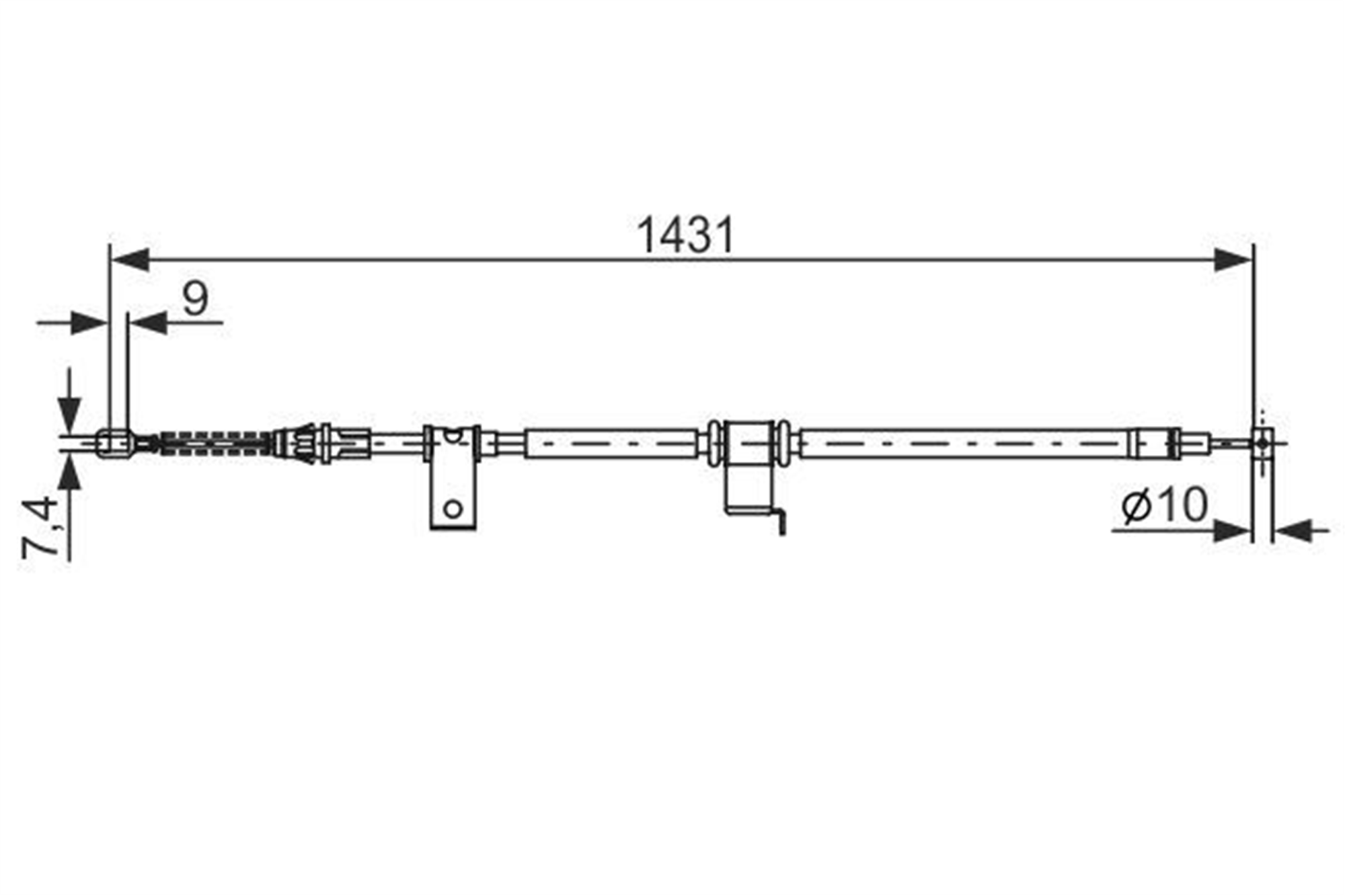 EL FREN TELİ ARKA SOL CAPTIVA-ANTARA 06 > 1431mm/1254mm