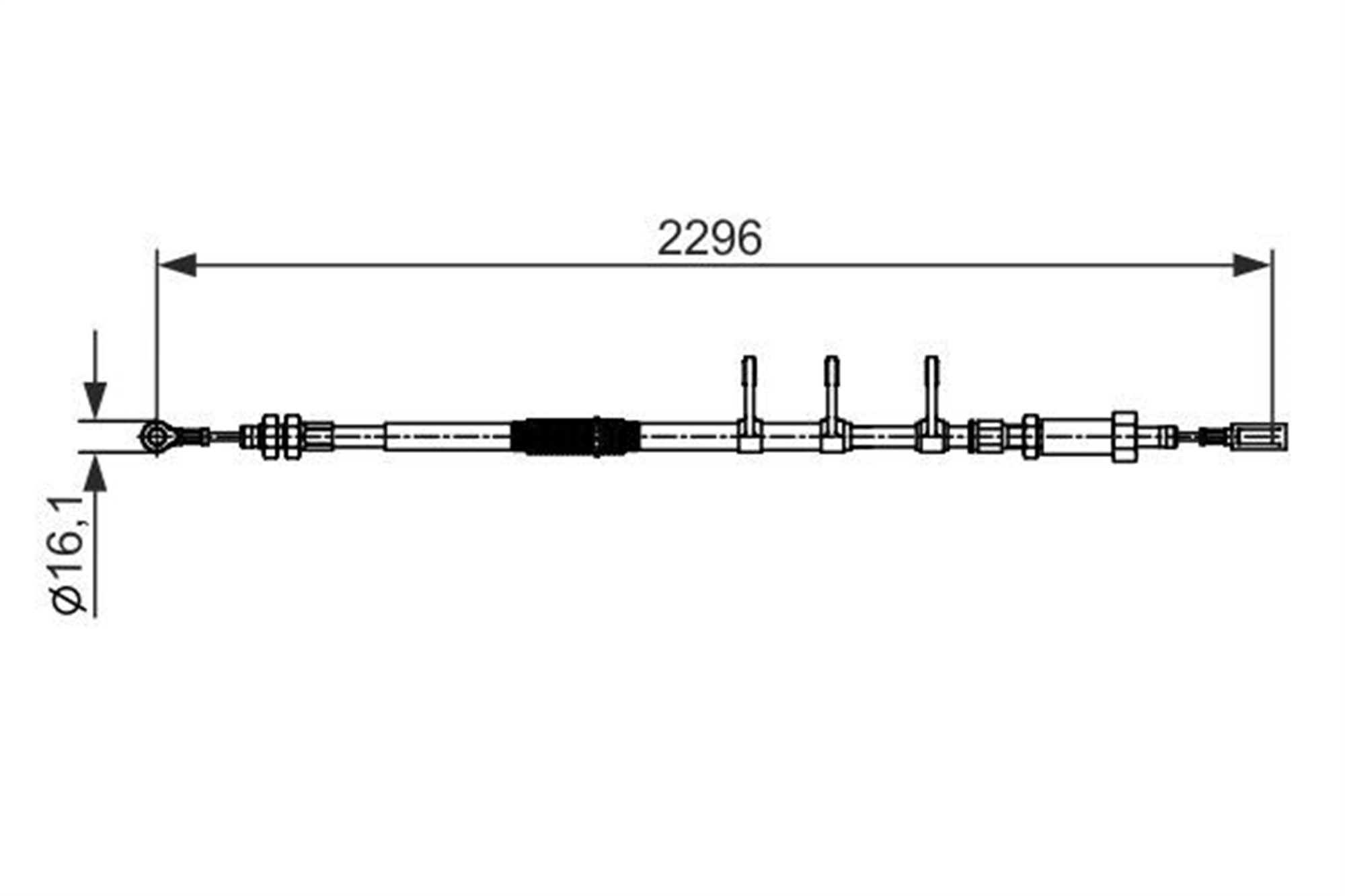 EL FREN TELİ ÖN JUMPER III-DUCATO III-BOXER III 06 > 2296mm/1981mm