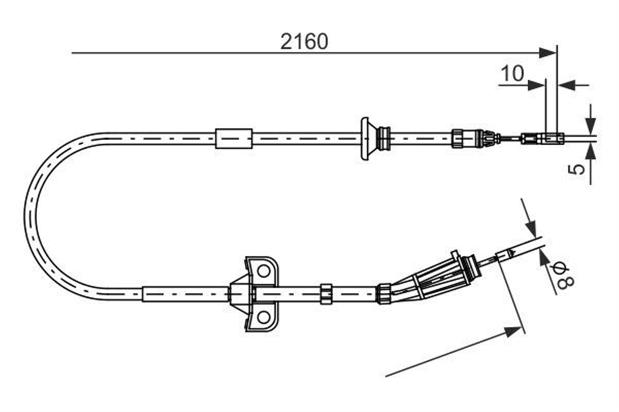 EL FREN TELİ SOL VOLVO XC90 02>14 UZUNLUK: 2160mm