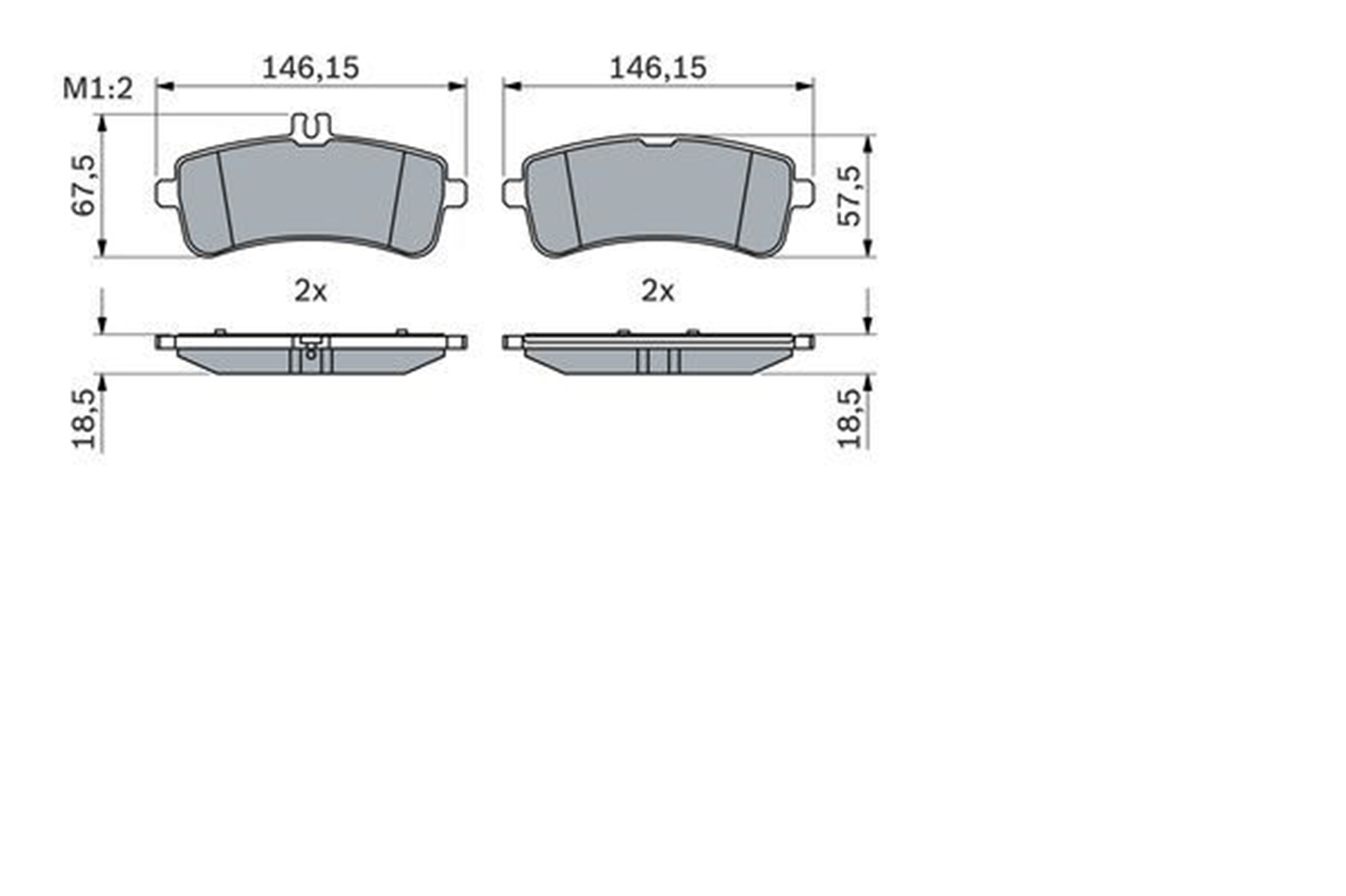 FREN BALATASI ARKA MERCEDES W205 S205 C205 A205 W222 C217 A217 C190 X290 R190