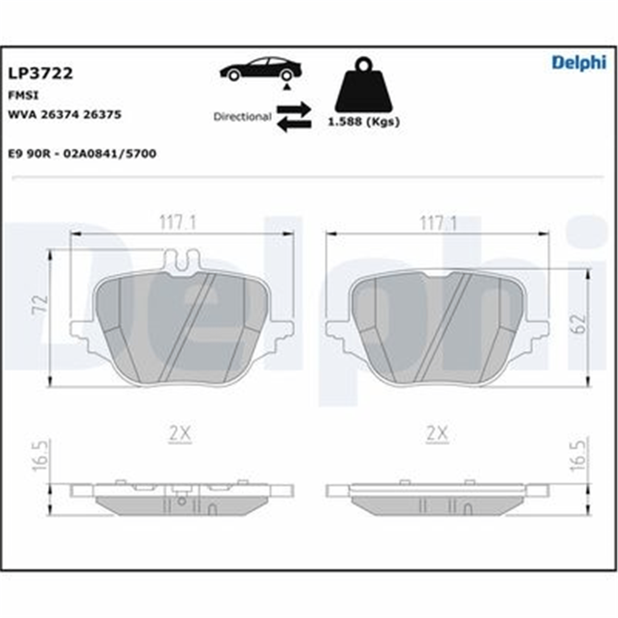 FREN BALATASI ARKA MERCEDES W206 S206 C254 W223 V223