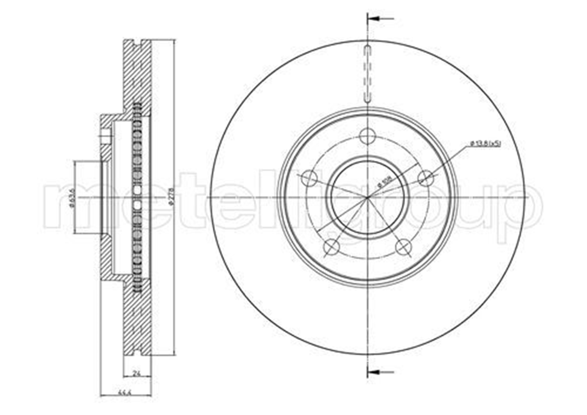 FREN DİSKİ ÖN FORD CONNECT 02> 278x24x5DL