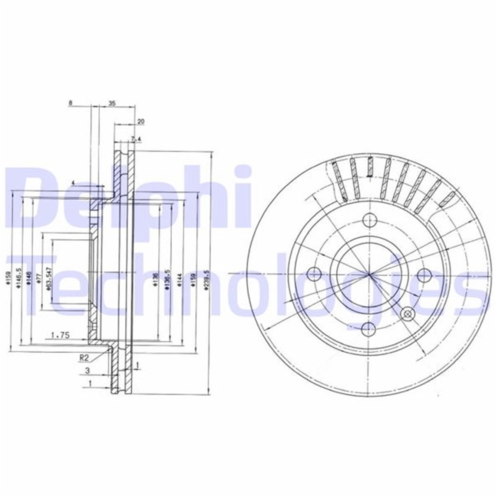 FREN DİSKİ ÖN FORD FİESTA-ESCORT 91> DIŞ ÇAP: 240mm