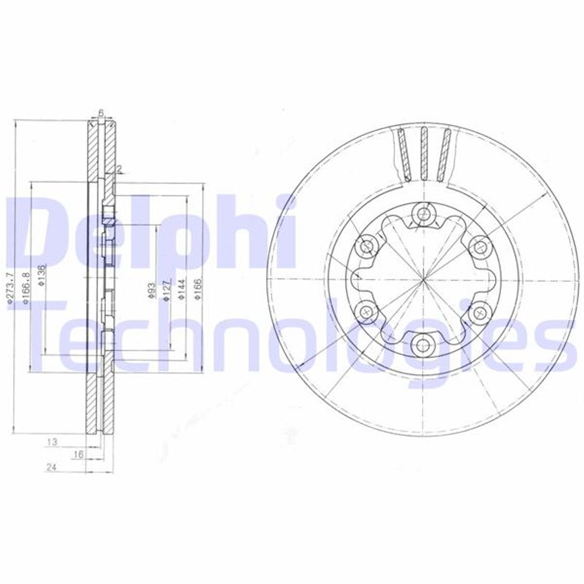 FREN DİSKİ ÖN FORD RANGER 98> 4x4 ÇAP: 274mm