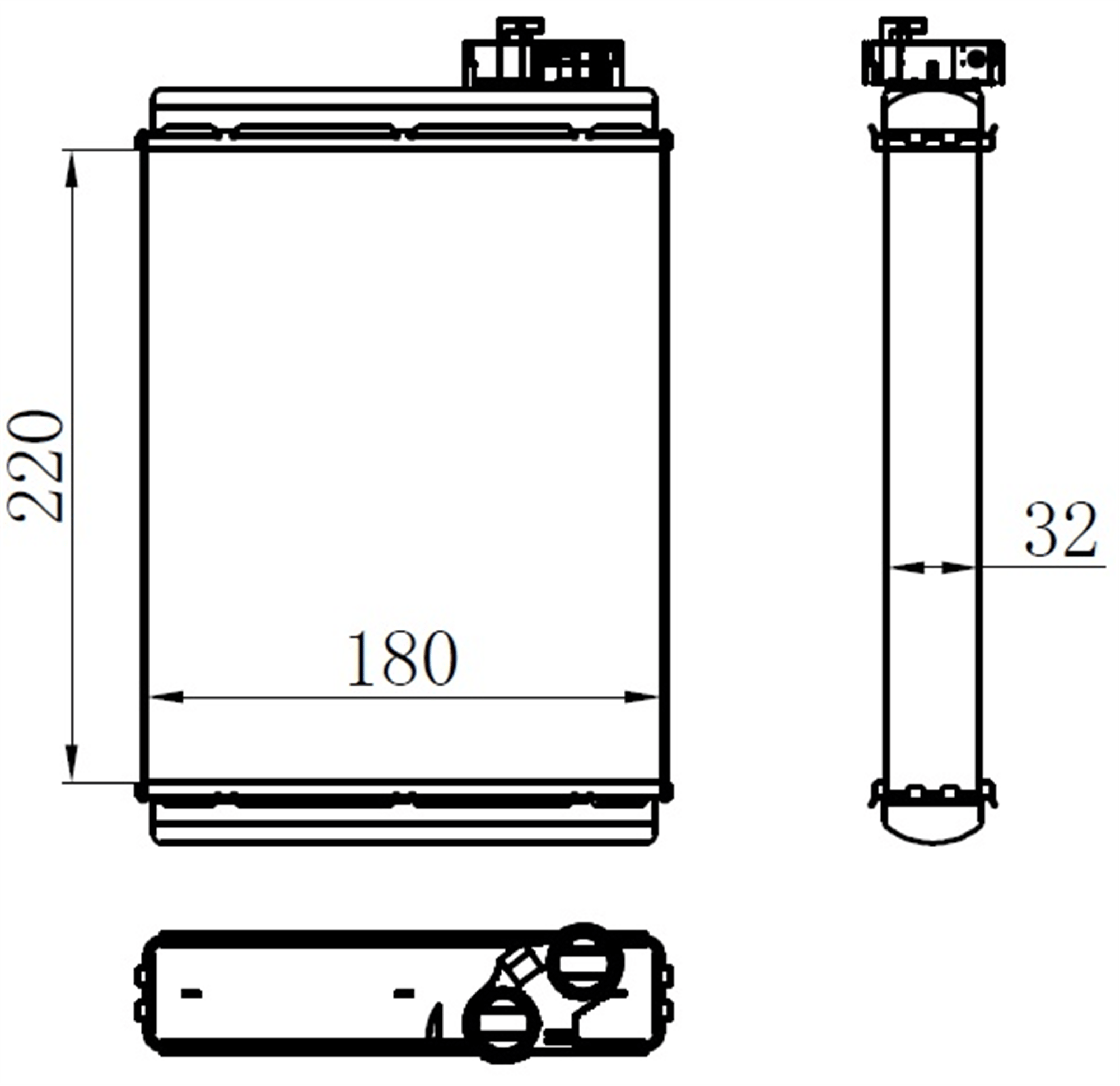KALORİFER BRAZİNG HEATER 220X182X32 A4 07 /A5 08 /Q5 08 70231