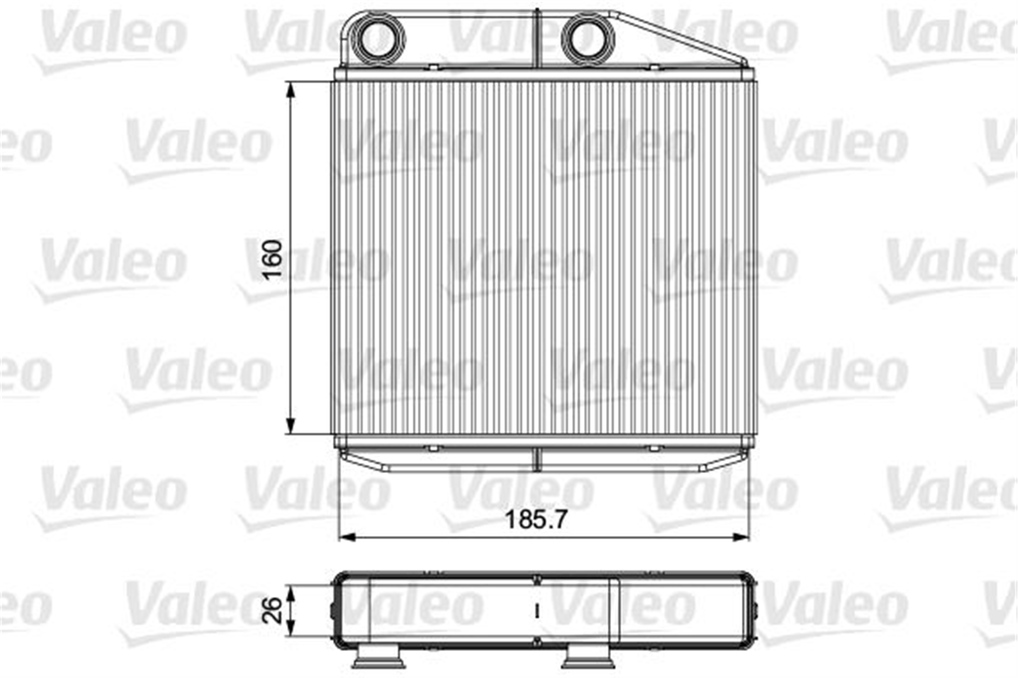 KALORİFER RADYATÖRÜ CORSA D 06> CORSA E 14> ADAM 14> MITO-DOBLO III-LINEA-FIORINO-PRATICO- GRANDE PUNTO 1.2-1.3-1.4 BORUSUZ TİP