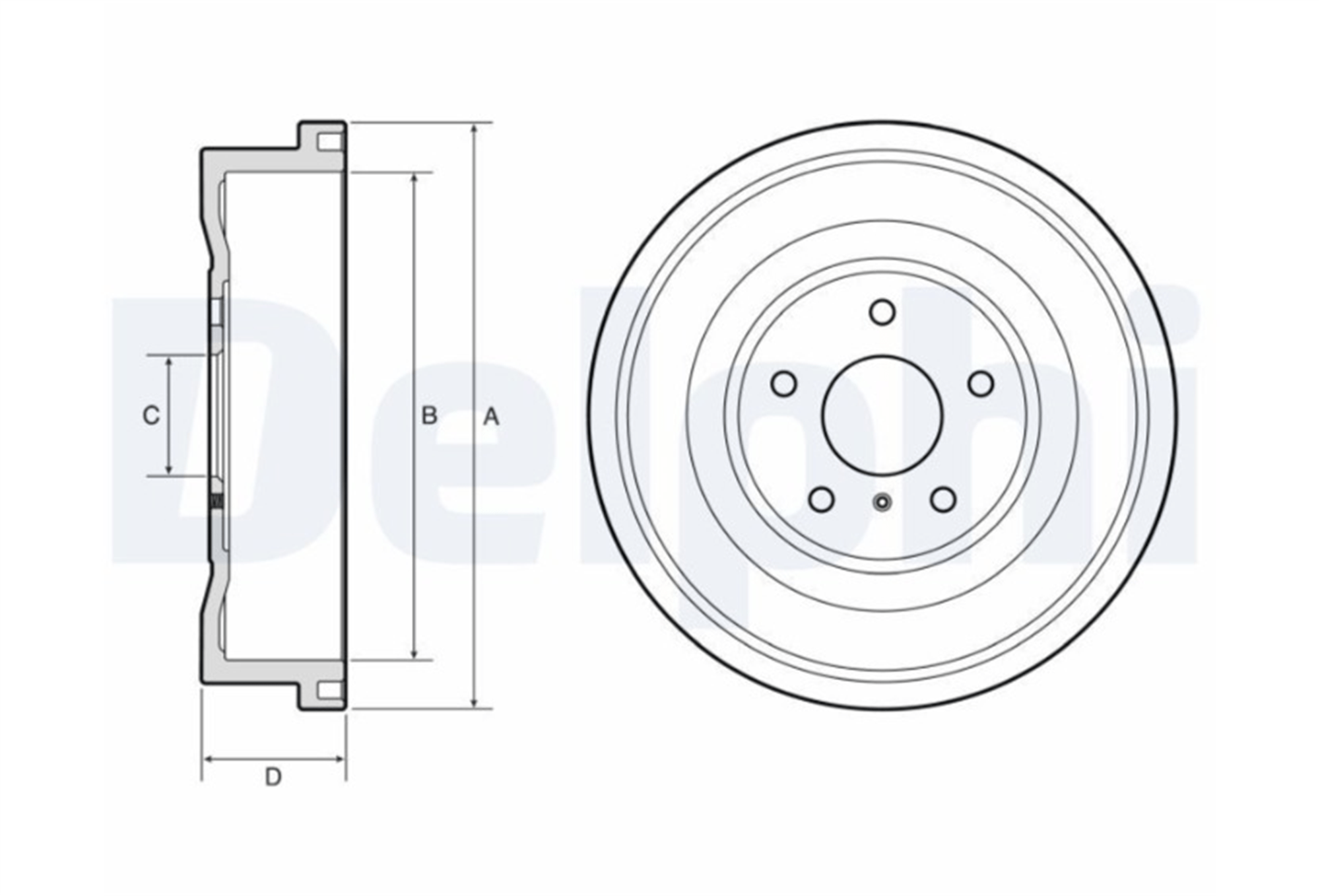 KAMPANA FREN FORD COURİER 23> Dış: 304mm/ İç:141mm